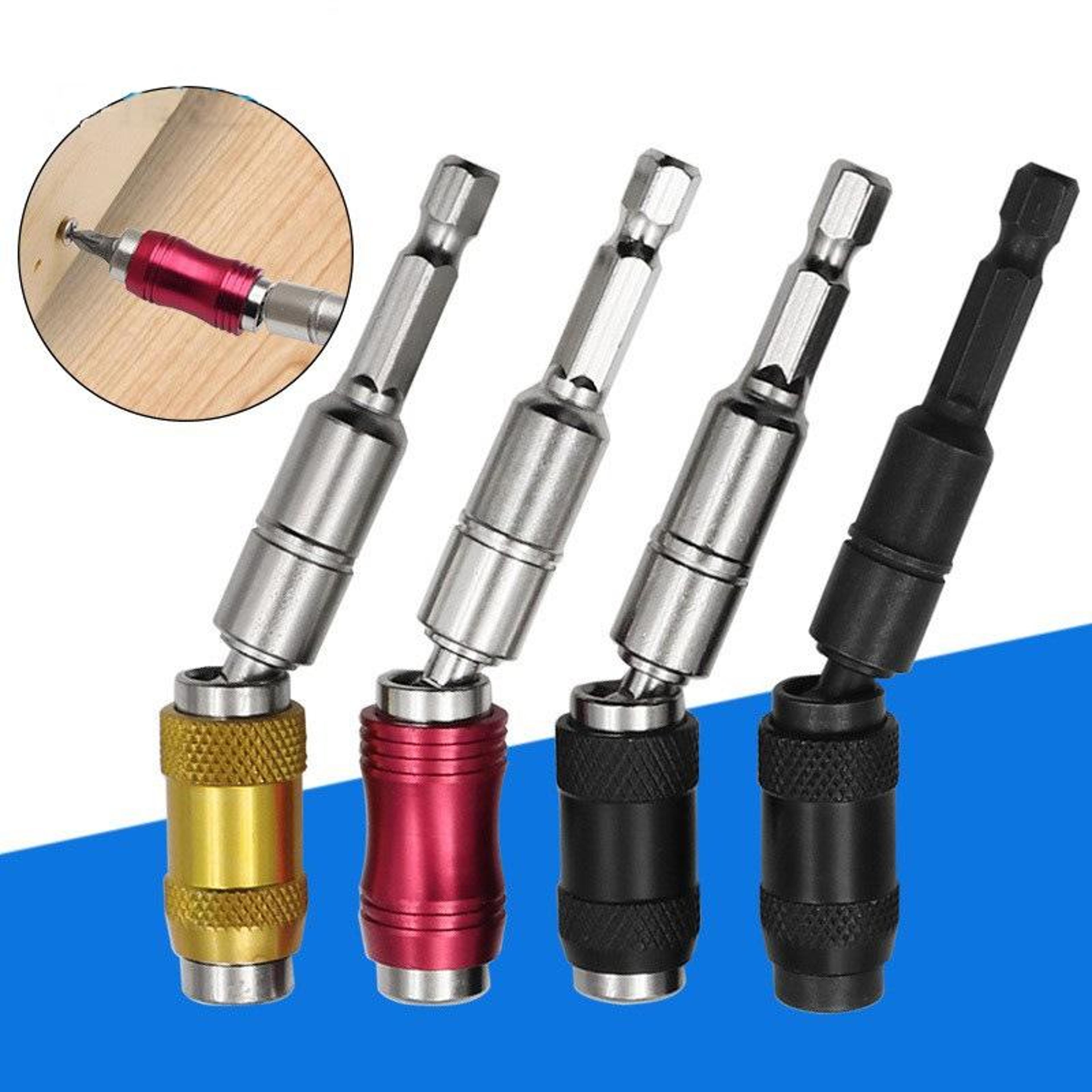 magnetic flexible drill bit extension rod with quick release hex shank
