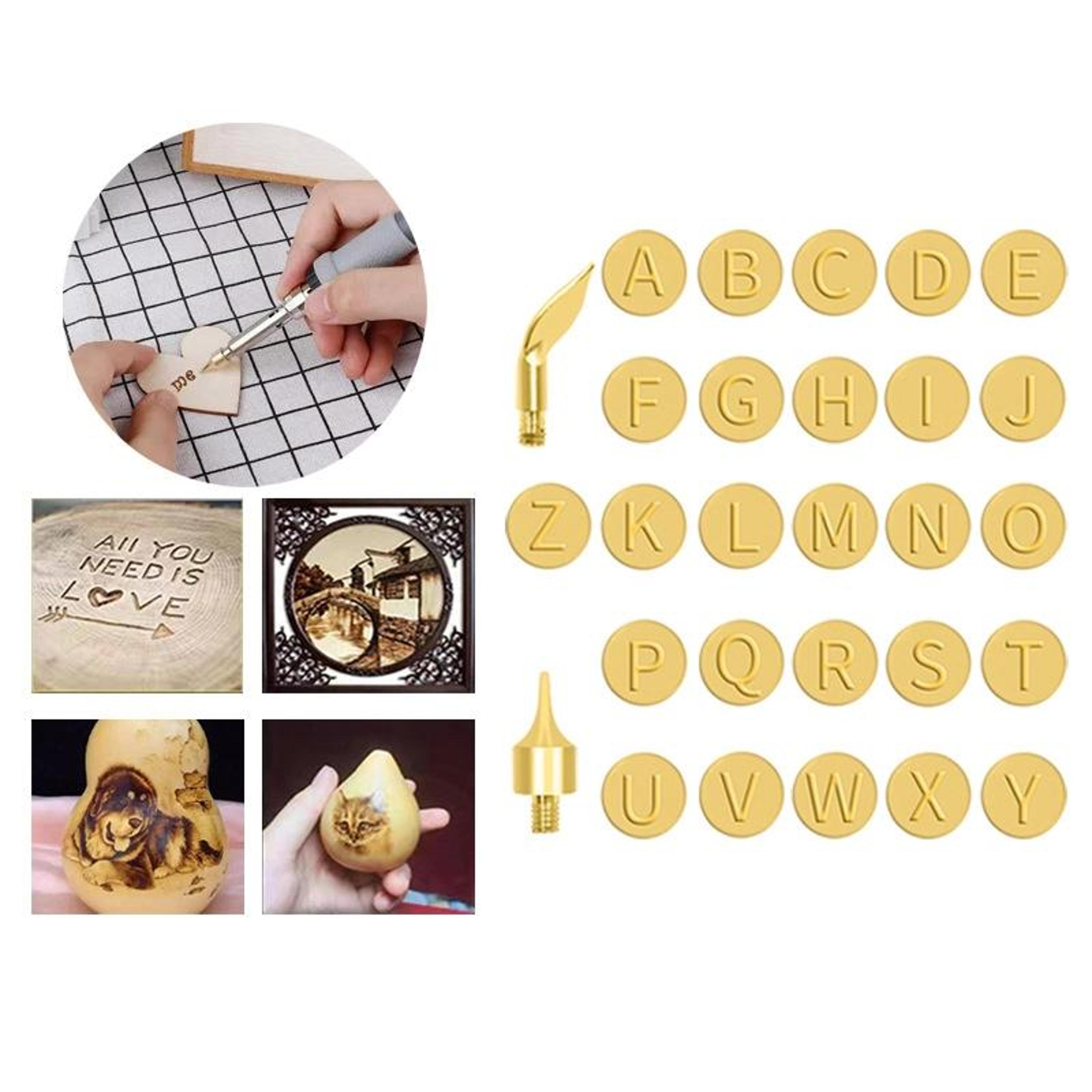 28 in 1 wood burning tips set for pyrography lettering, branding & diy craft engraving