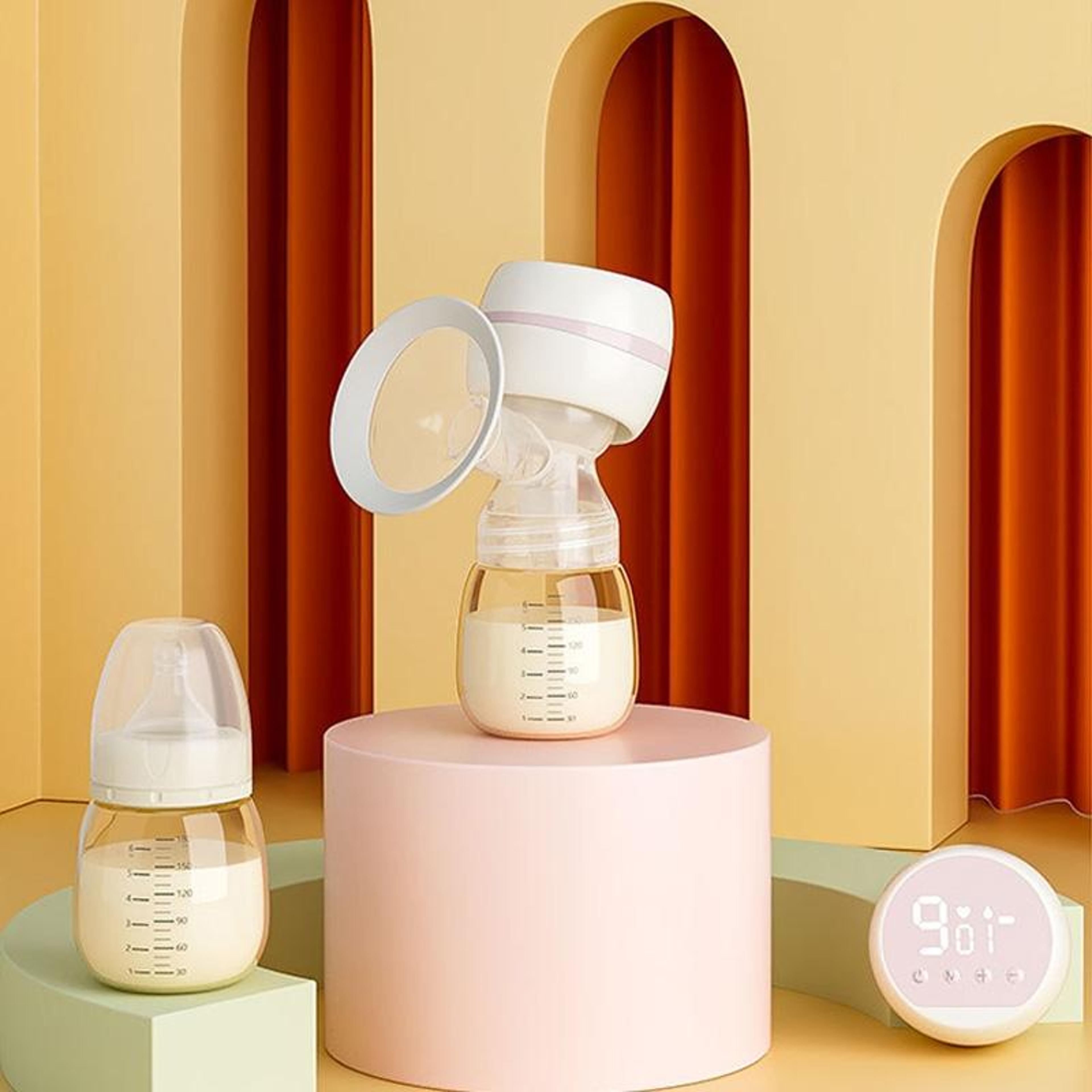 led breast pump with massage mode and silent hands free milk expression