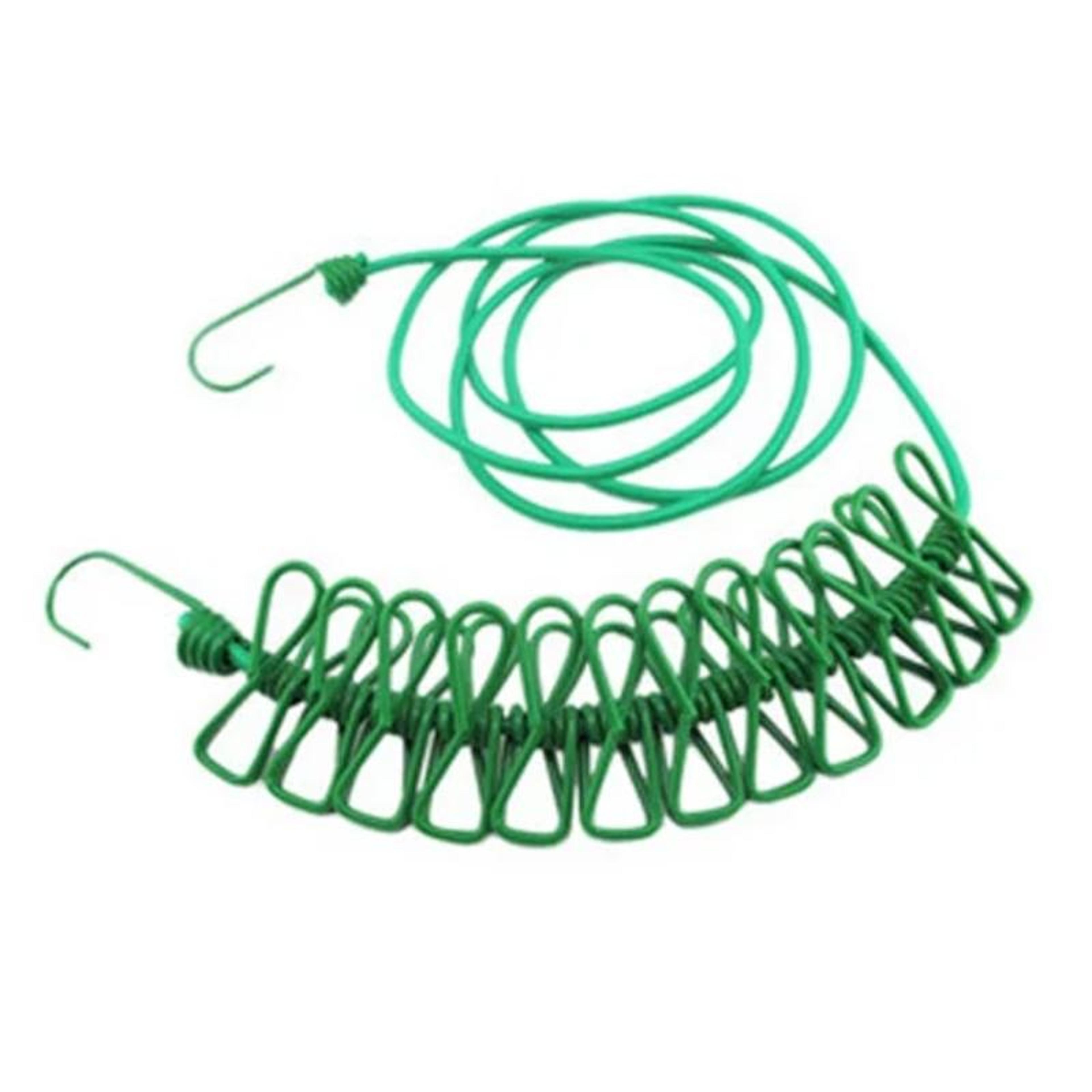 retractable outdoor travel windproof clothesline with 12 clips