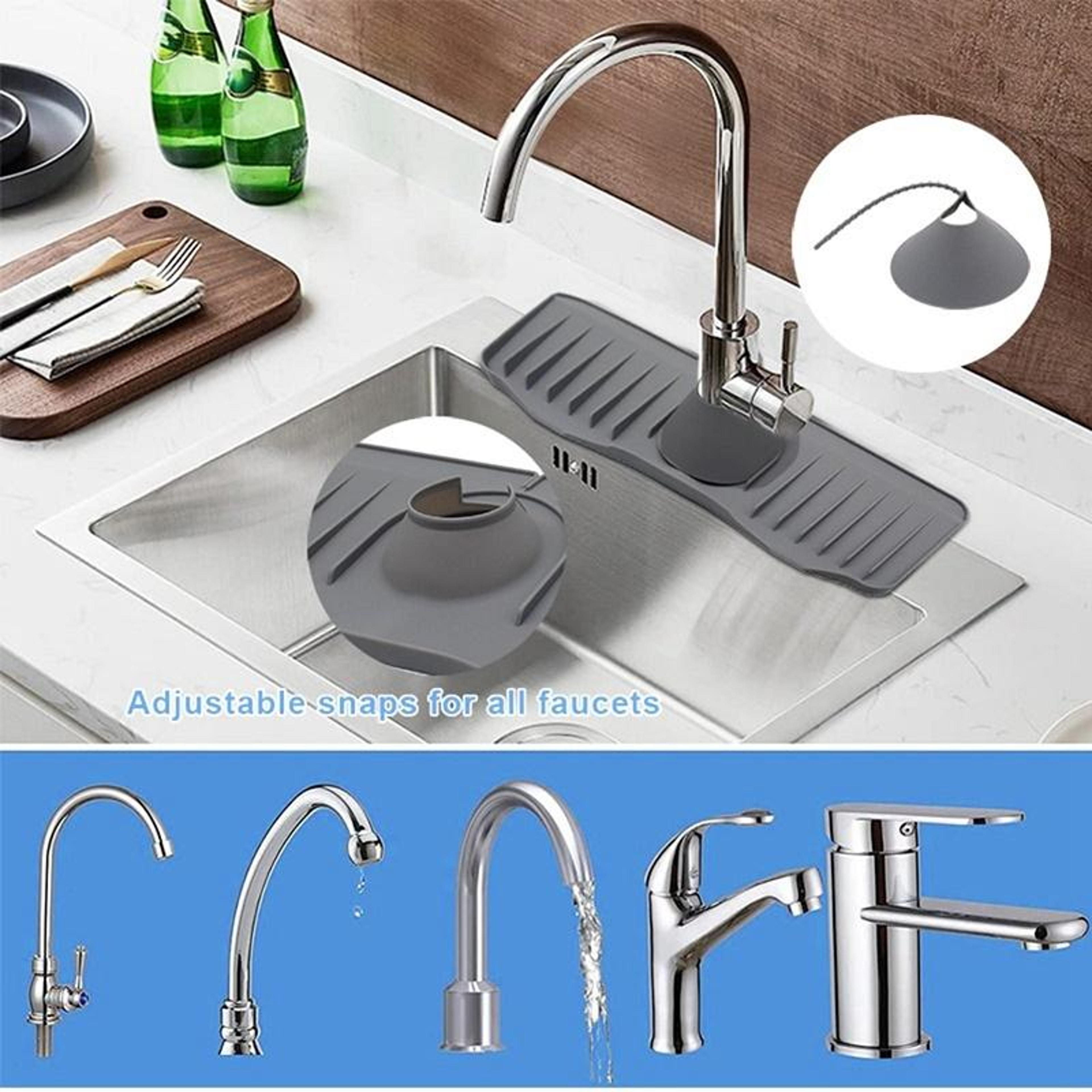 premium silicone faucet anti-splash drain mat, keep counters dry
