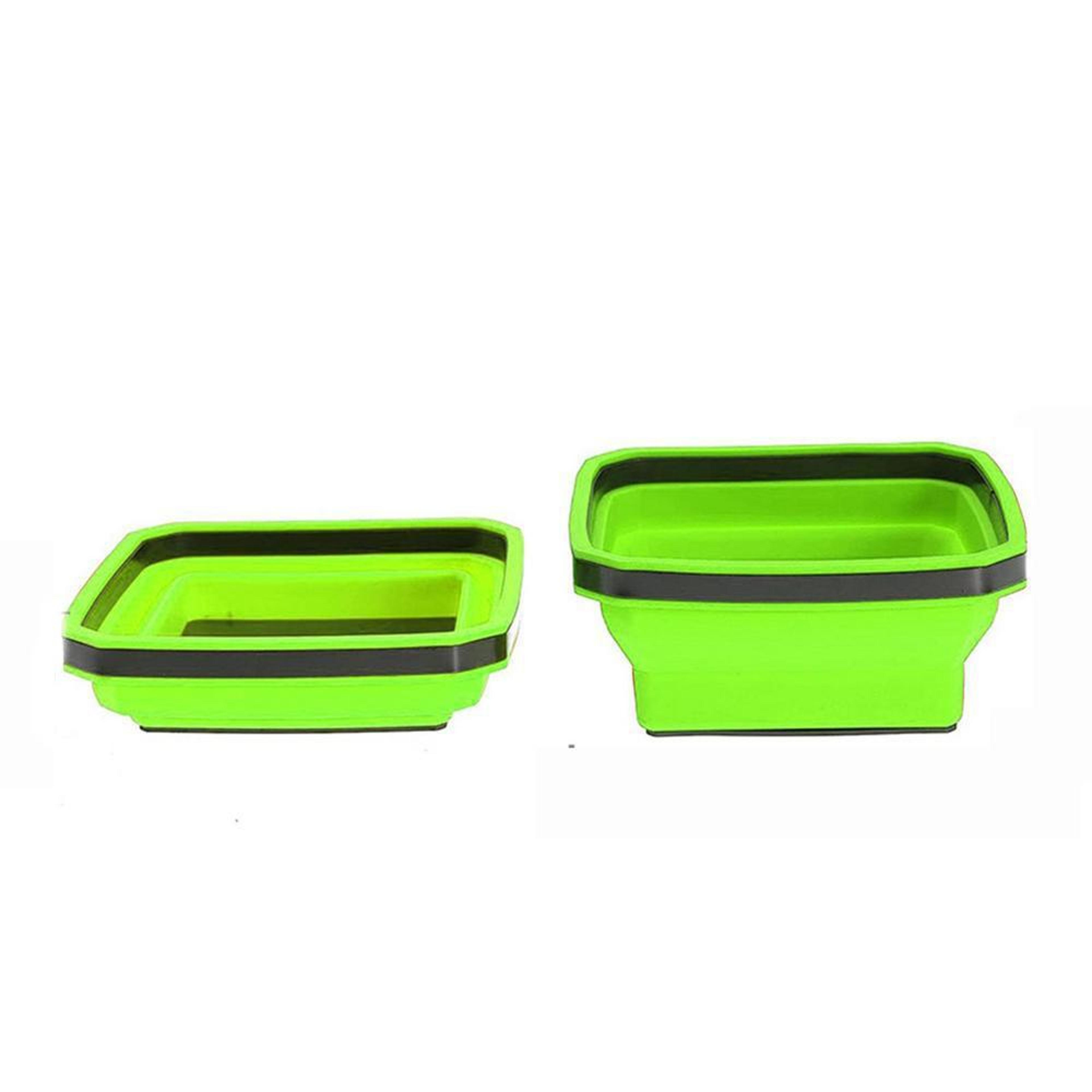 square foldable silicone magnetic tool tray for small parts & screws