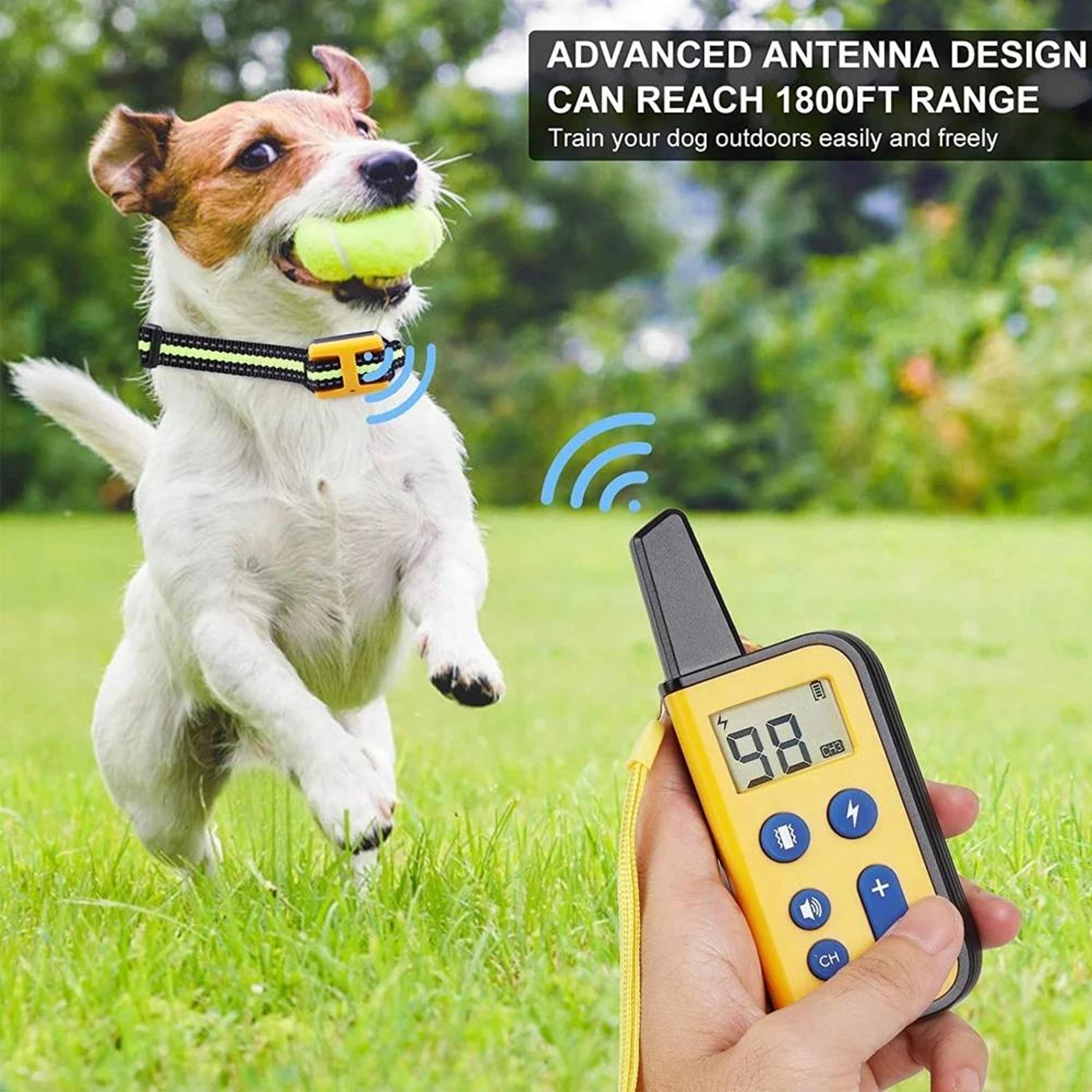 800m remote dog trainer collar with shock & vibration for stop barking