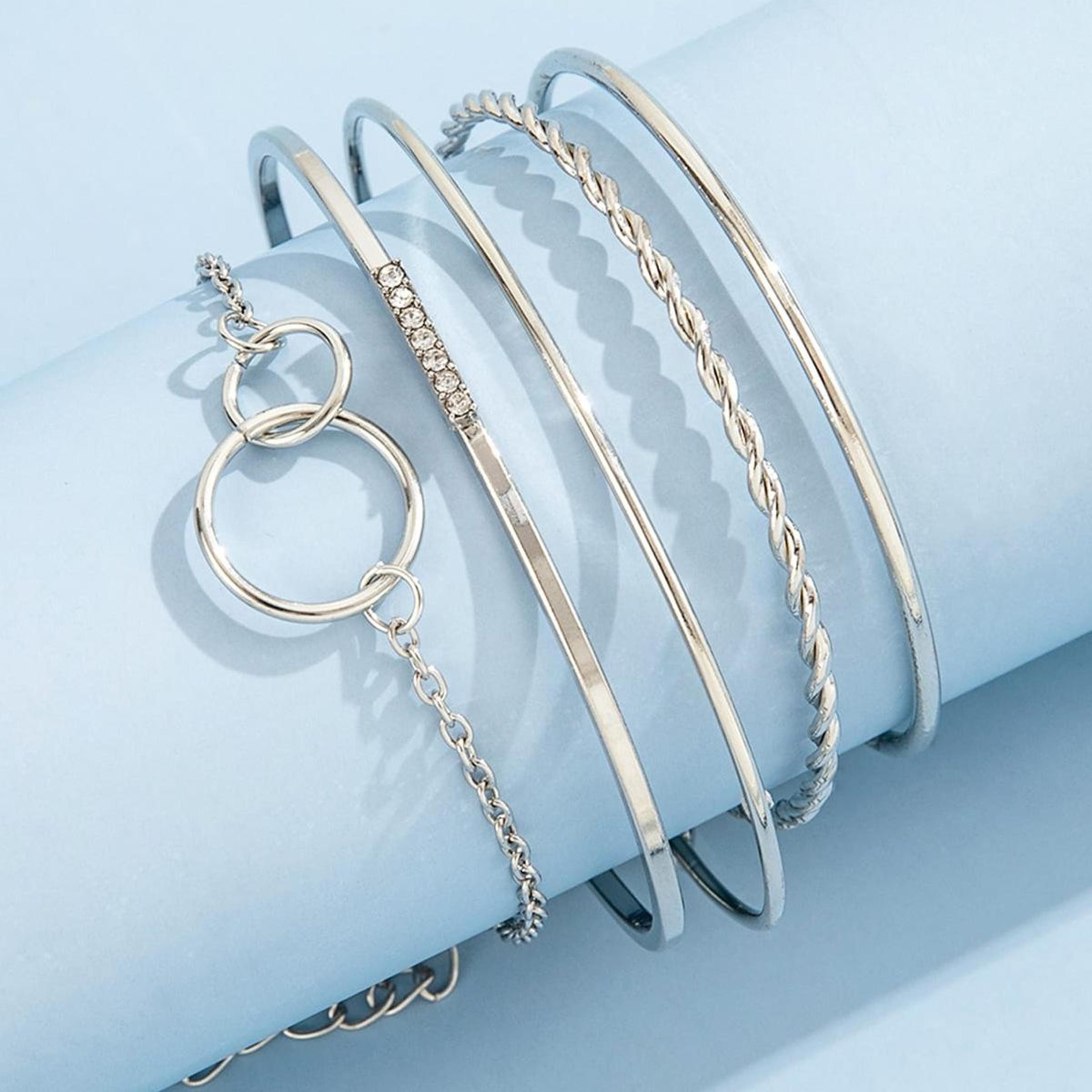adjustable leaf diamond lace bracelet, elegant alloy jewelry