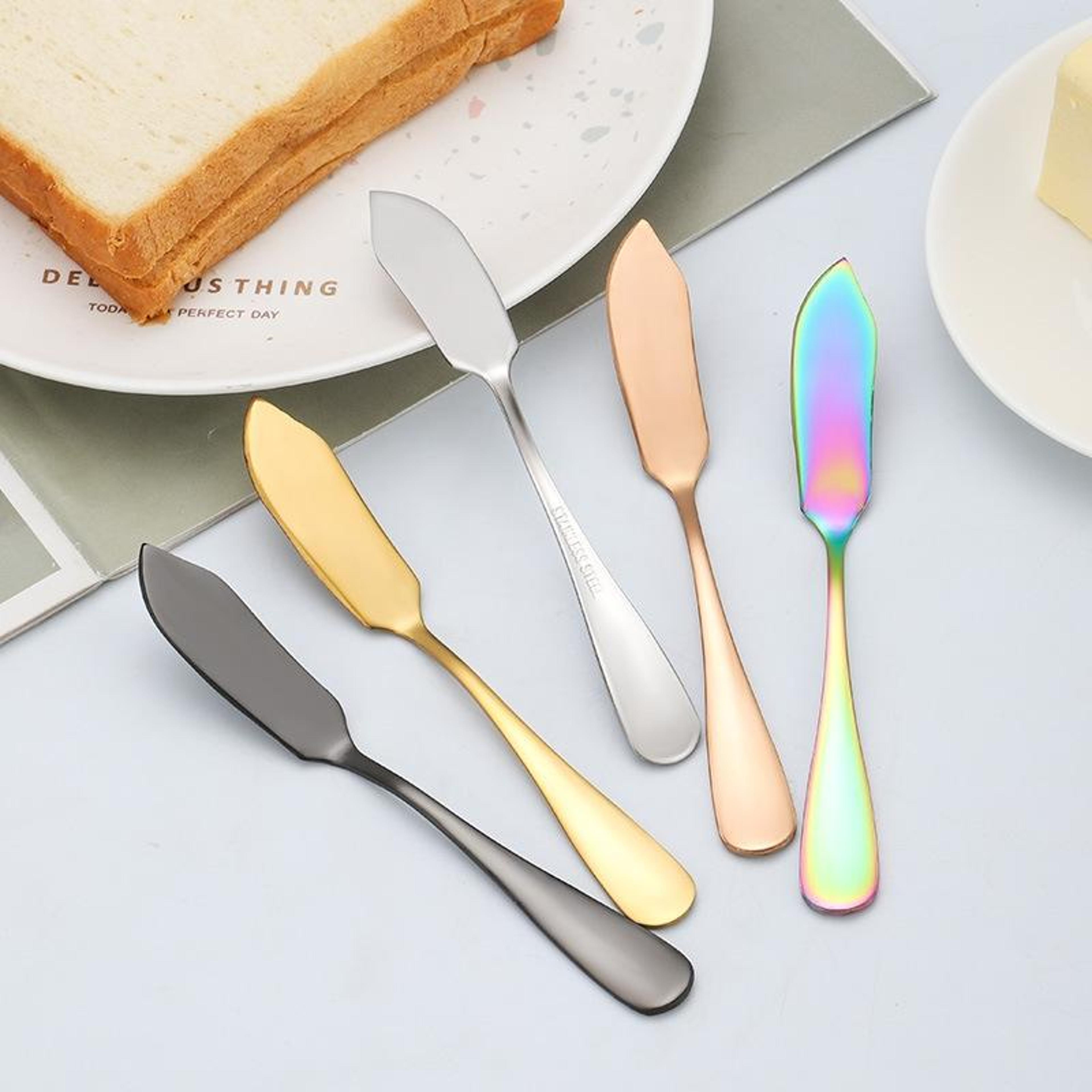 premium stainless steel butter knife & avocado spreader, smooth, durable spatula