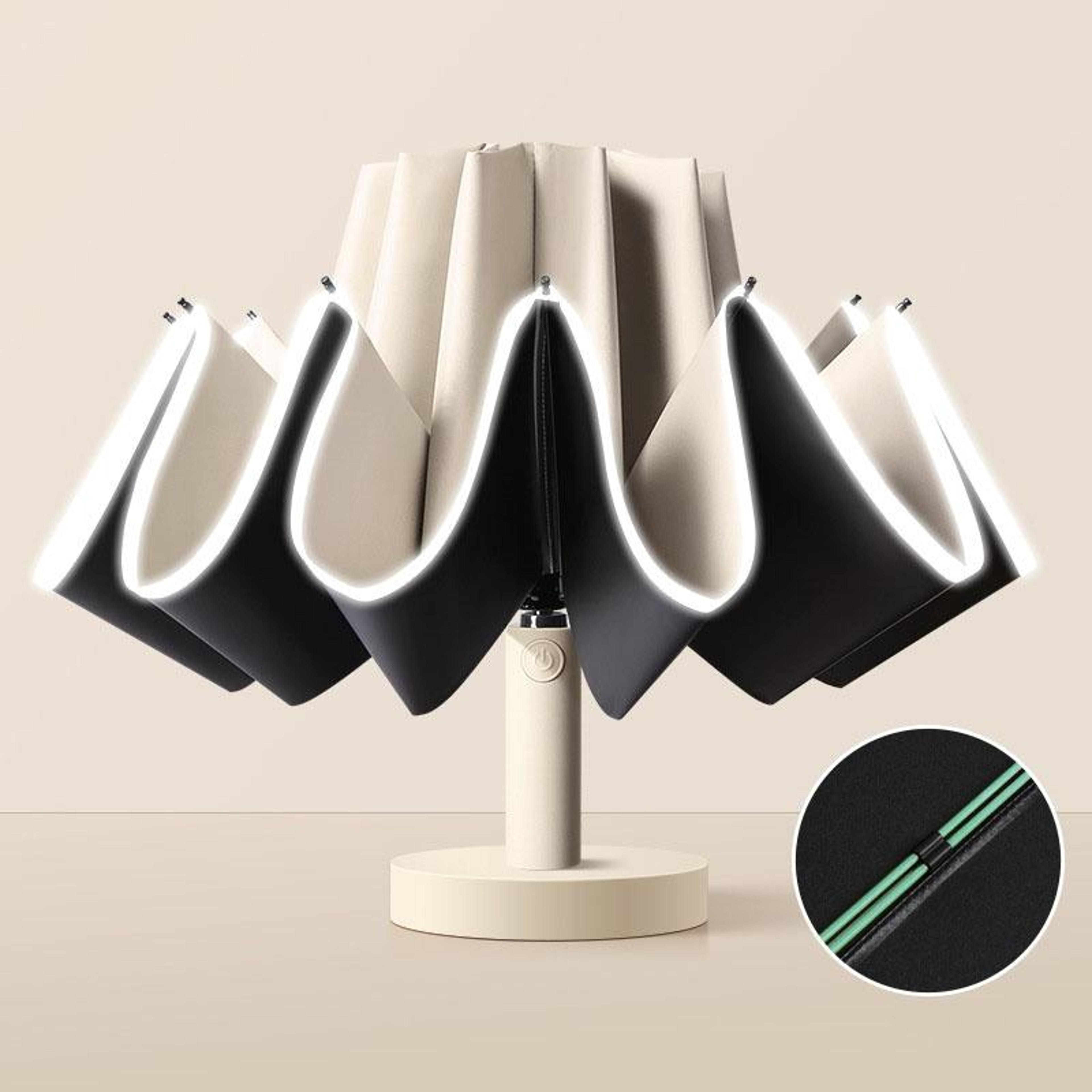 ultra durable 20 rib reverse automatic folding sun umbrella, rain & sun protection