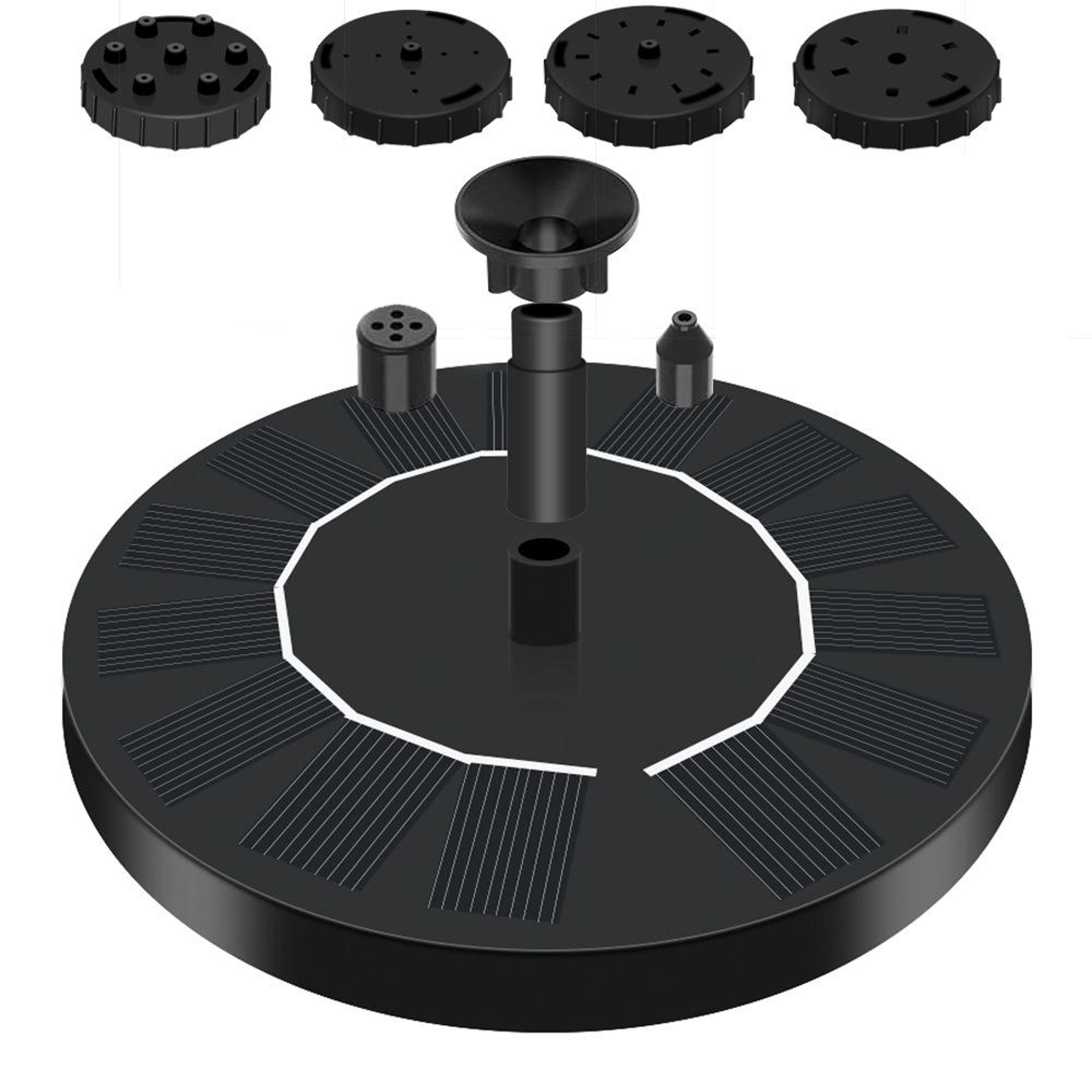 solar powered floating water fountain for garden bird bath