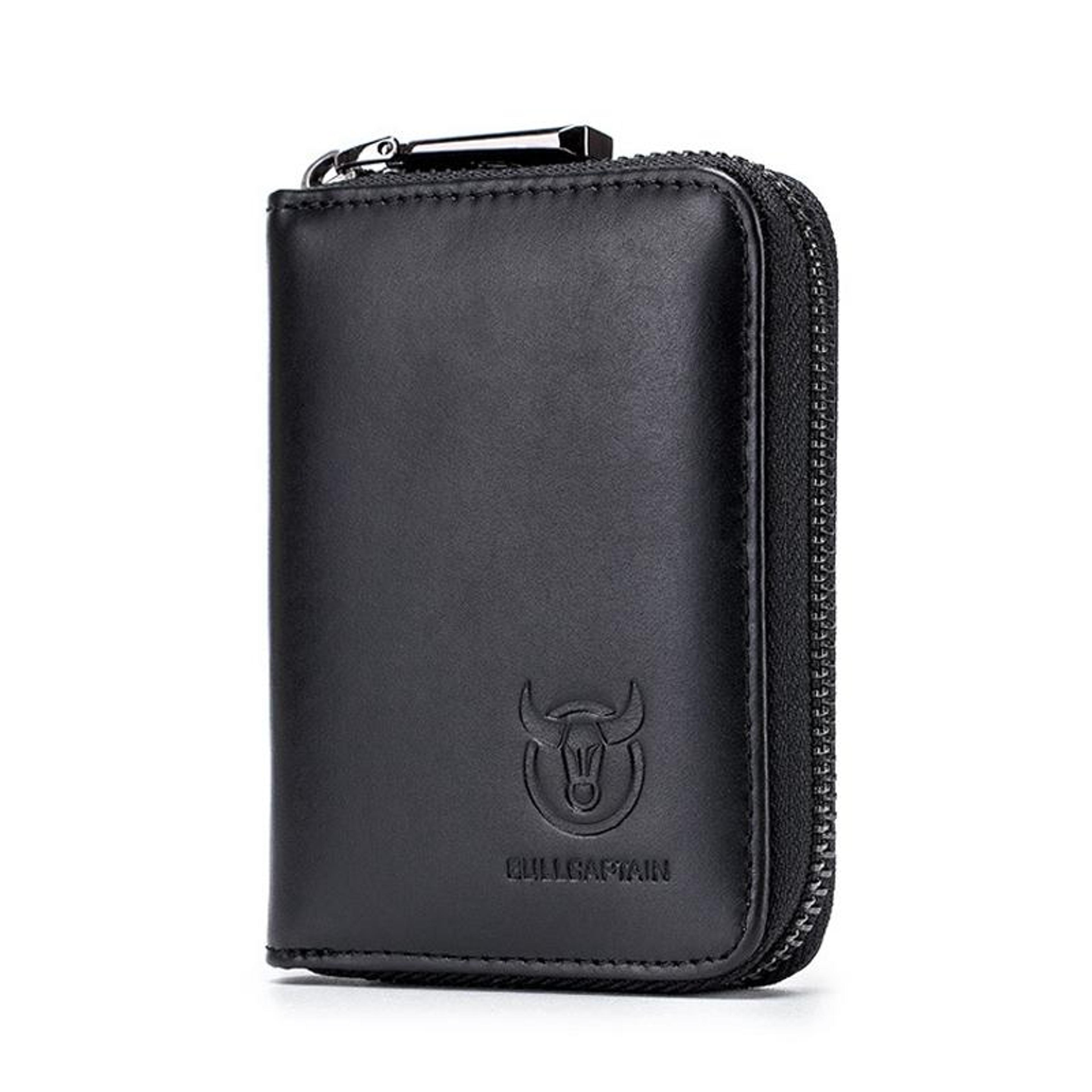 vintage cowhide leather card holder wallet for men with driver license organizer