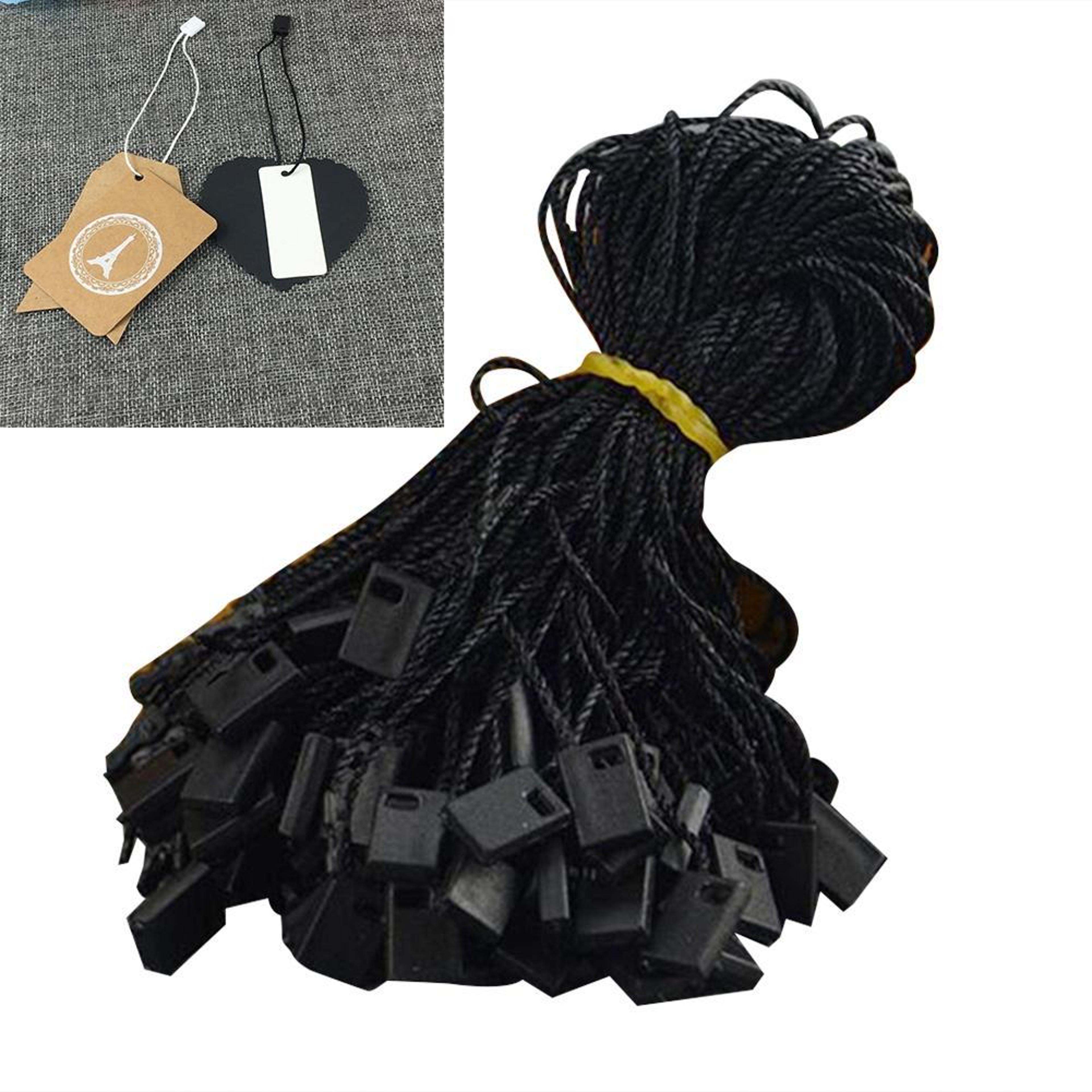 990pcs clothing tag strings with lock fastener for garments, jewelry, gifts & retail packaging