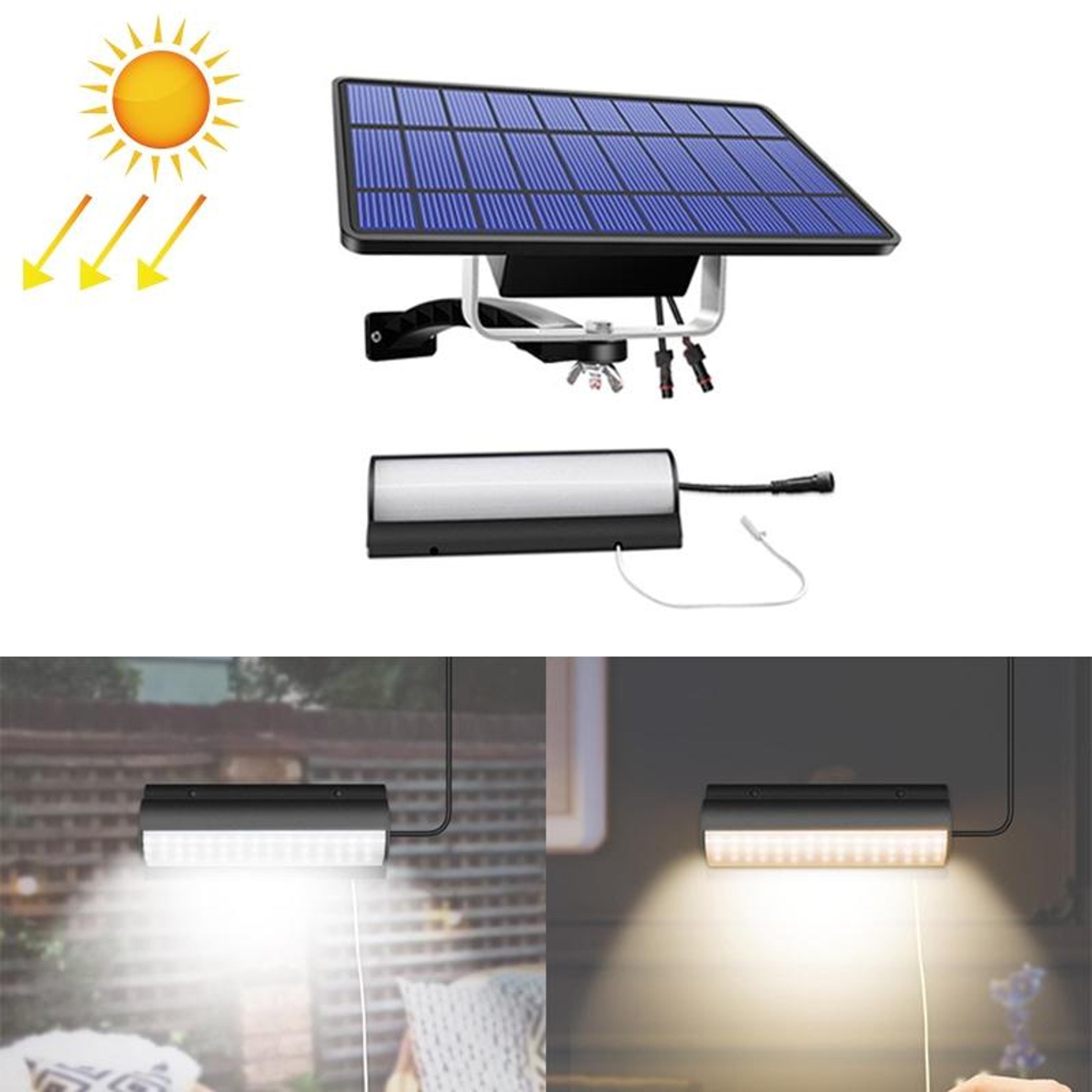 60 led solar wall light with pull switch ip65 waterproof outdoor garden lamp