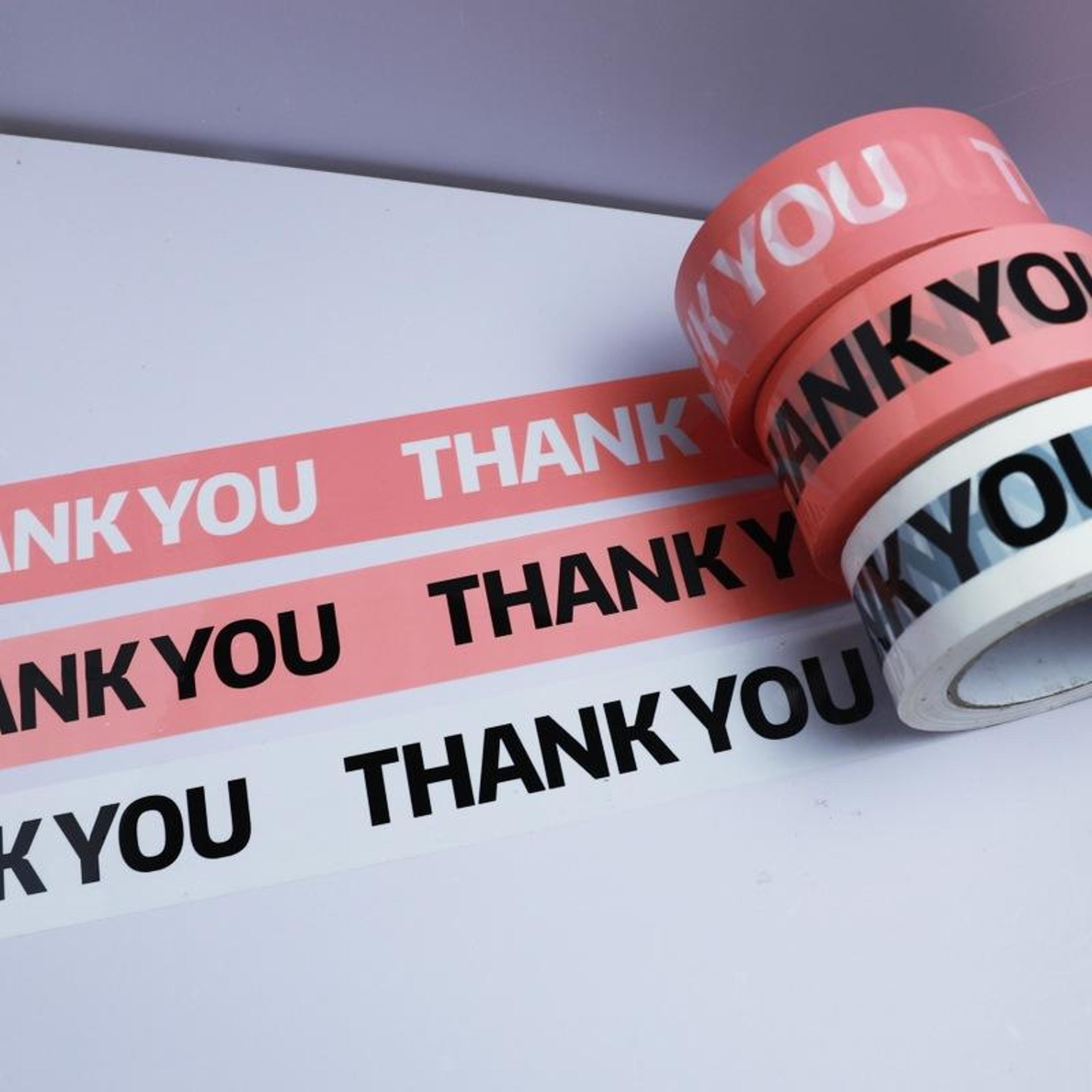 express thank you packing tape for small business shipping & secure sealing