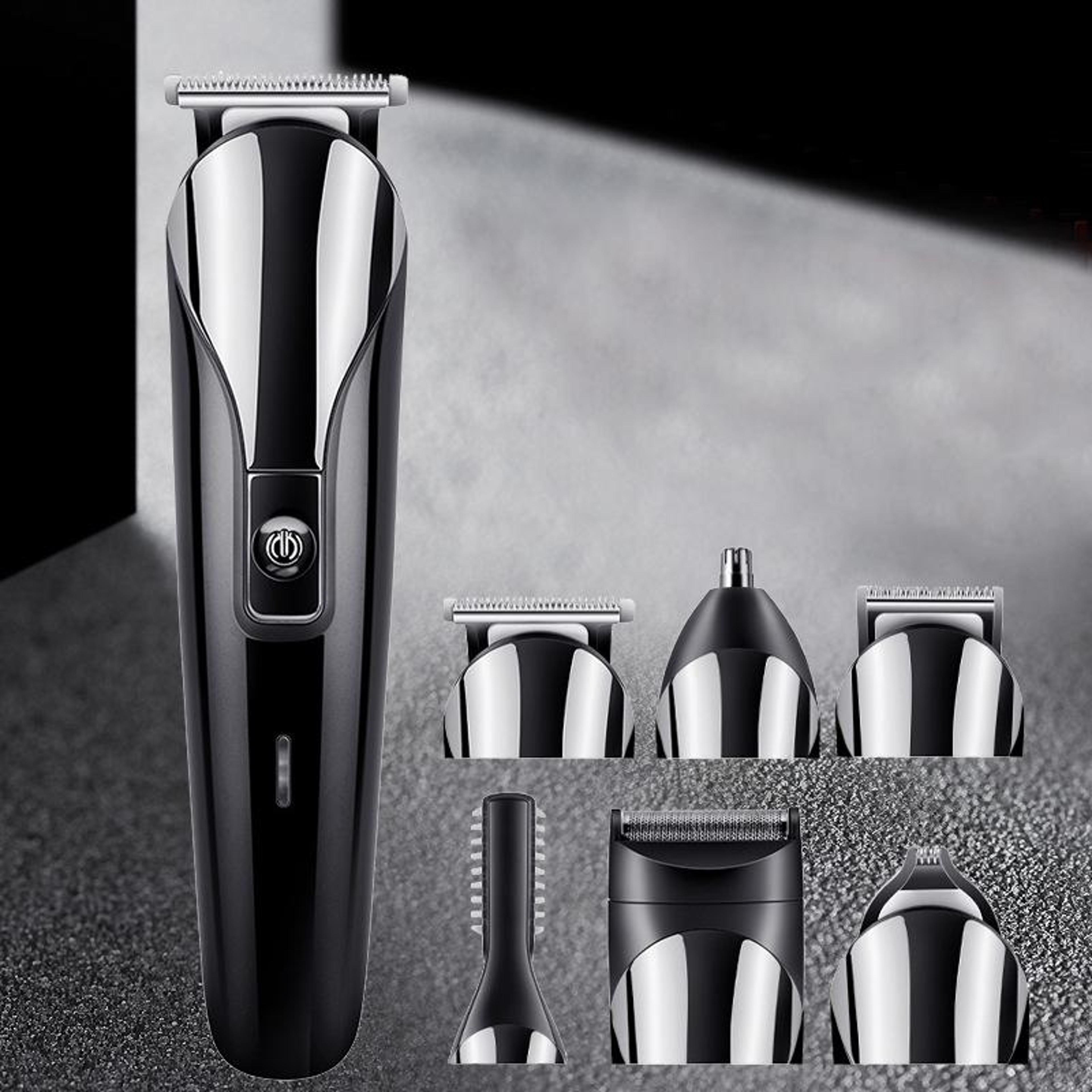 6-in-1 usb electric hair clipper grooming kit for men usb rechargeable beard & body trimmer