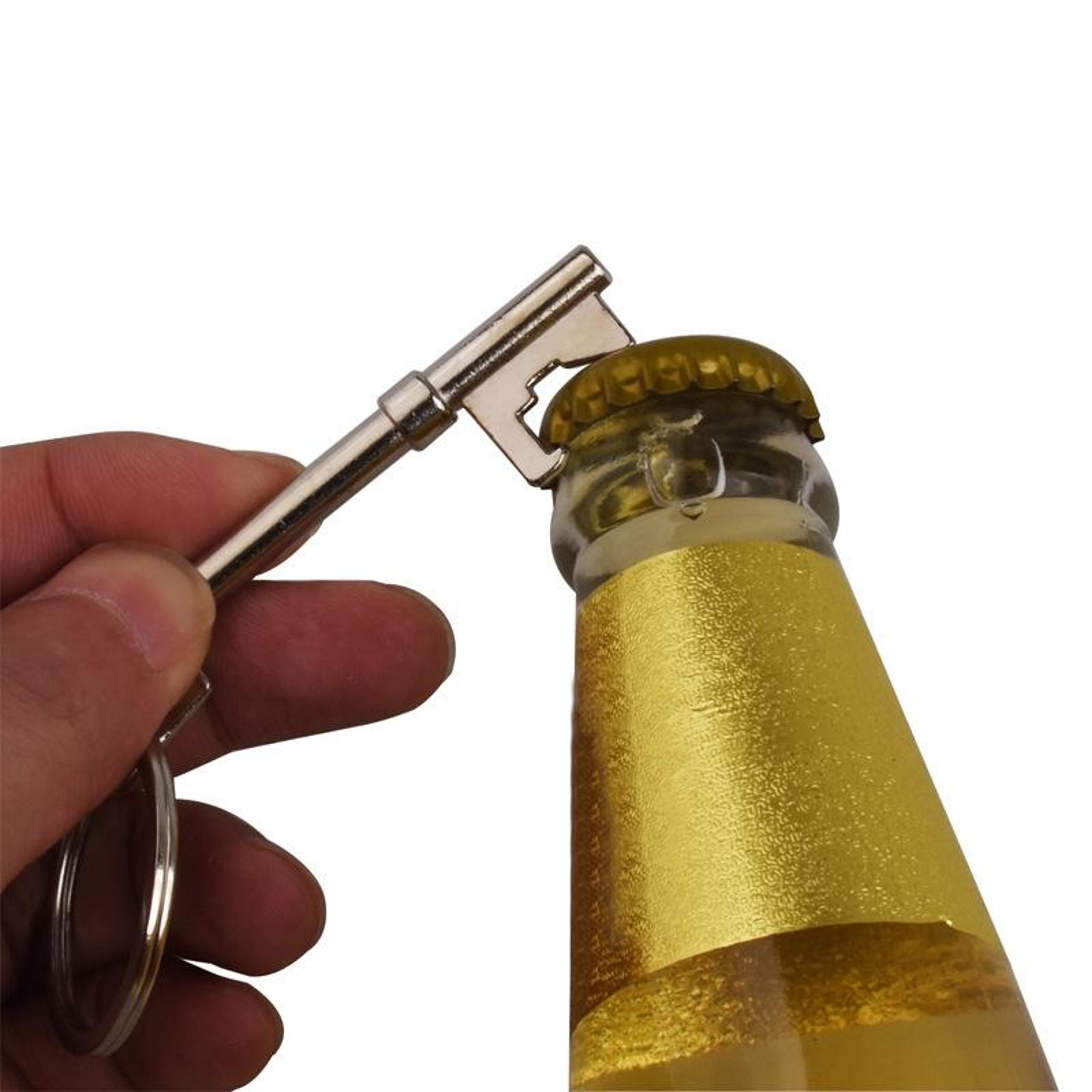 vintage bottle opener keychain set, 15pcs metal key-shaped beer openers