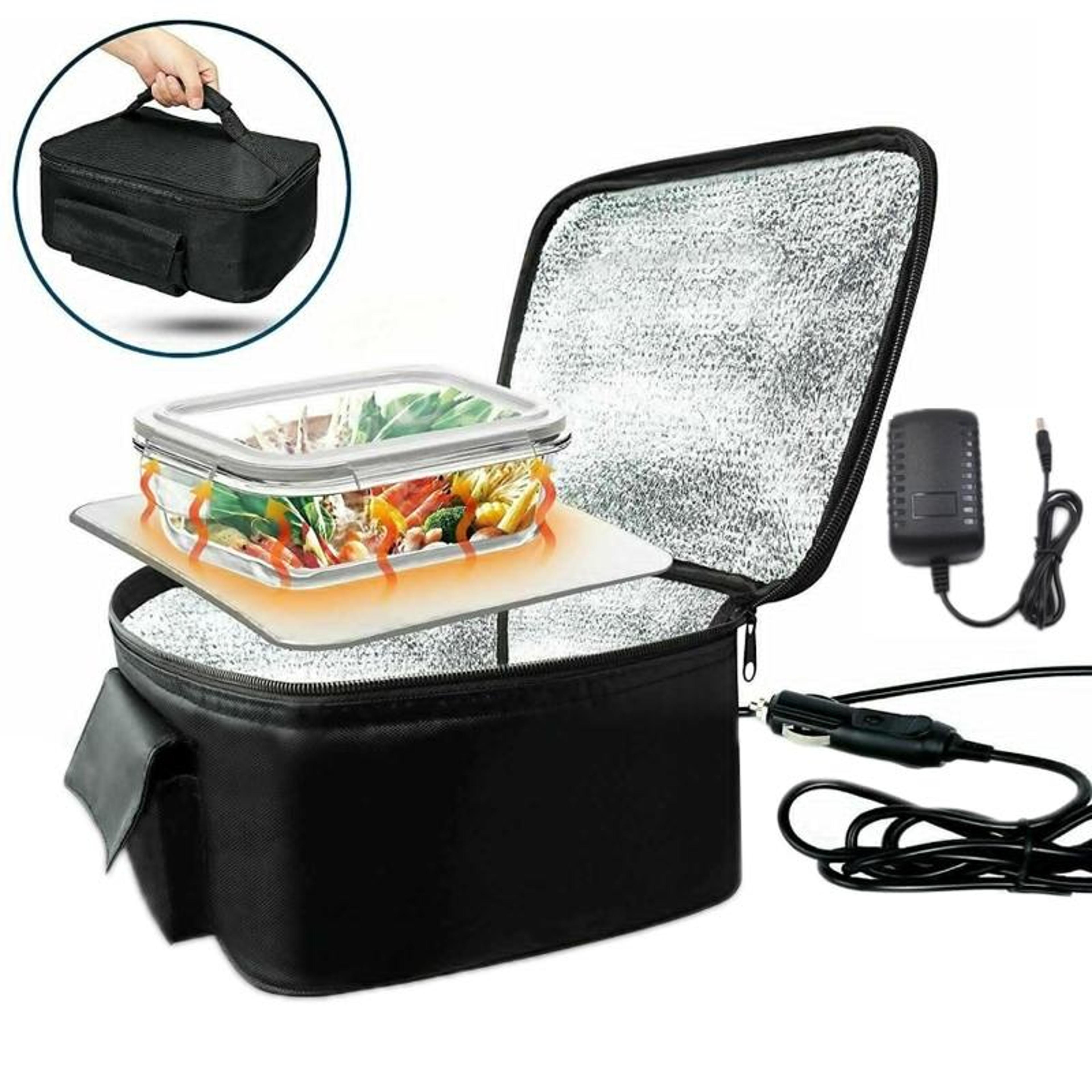portable electric lunch box 12v food warmer for car, travel & camping