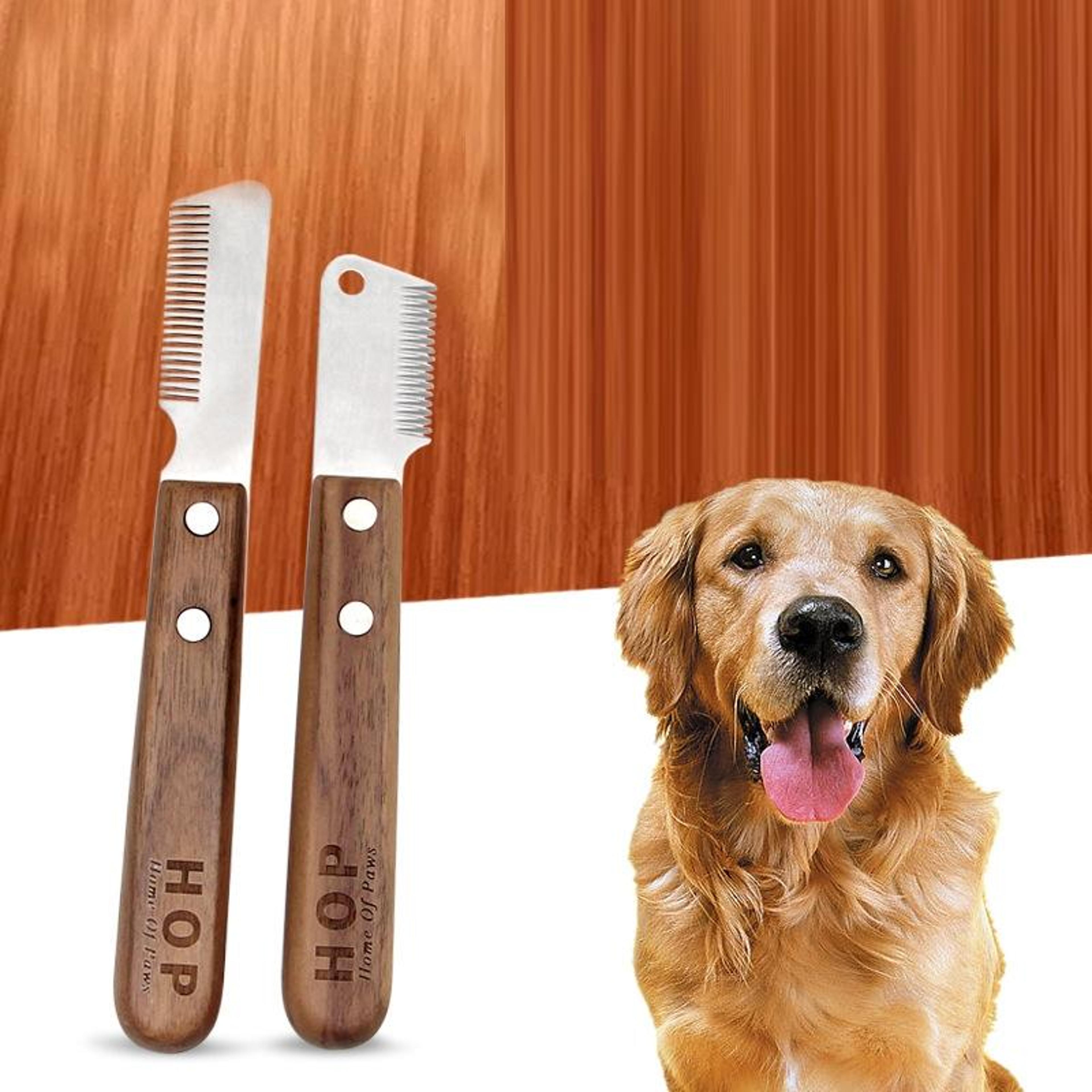 professional dog stripping knife for terrier coat grooming & hand plucking care