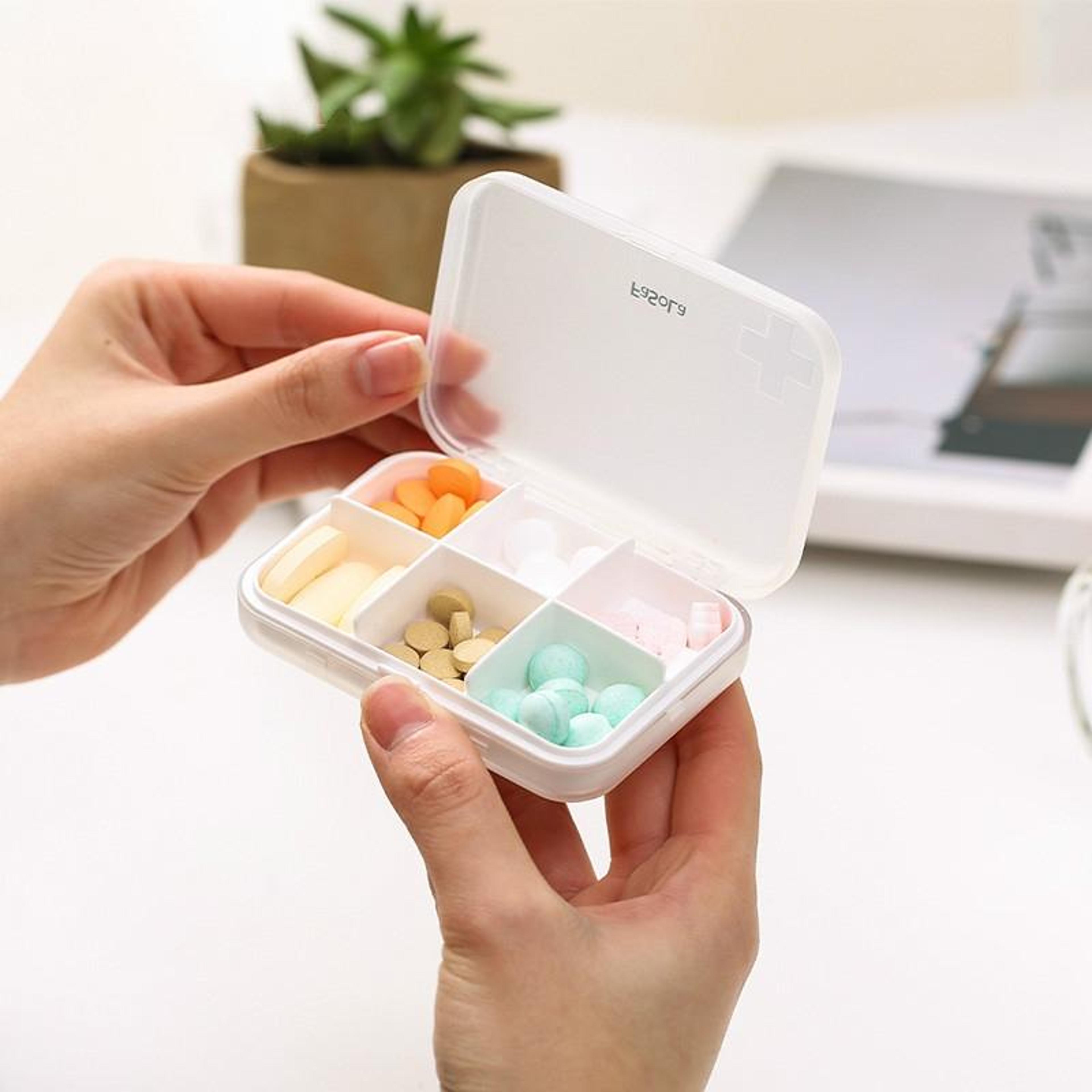 portable pill organizer moisture-proof mini medicine box for travel & daily use