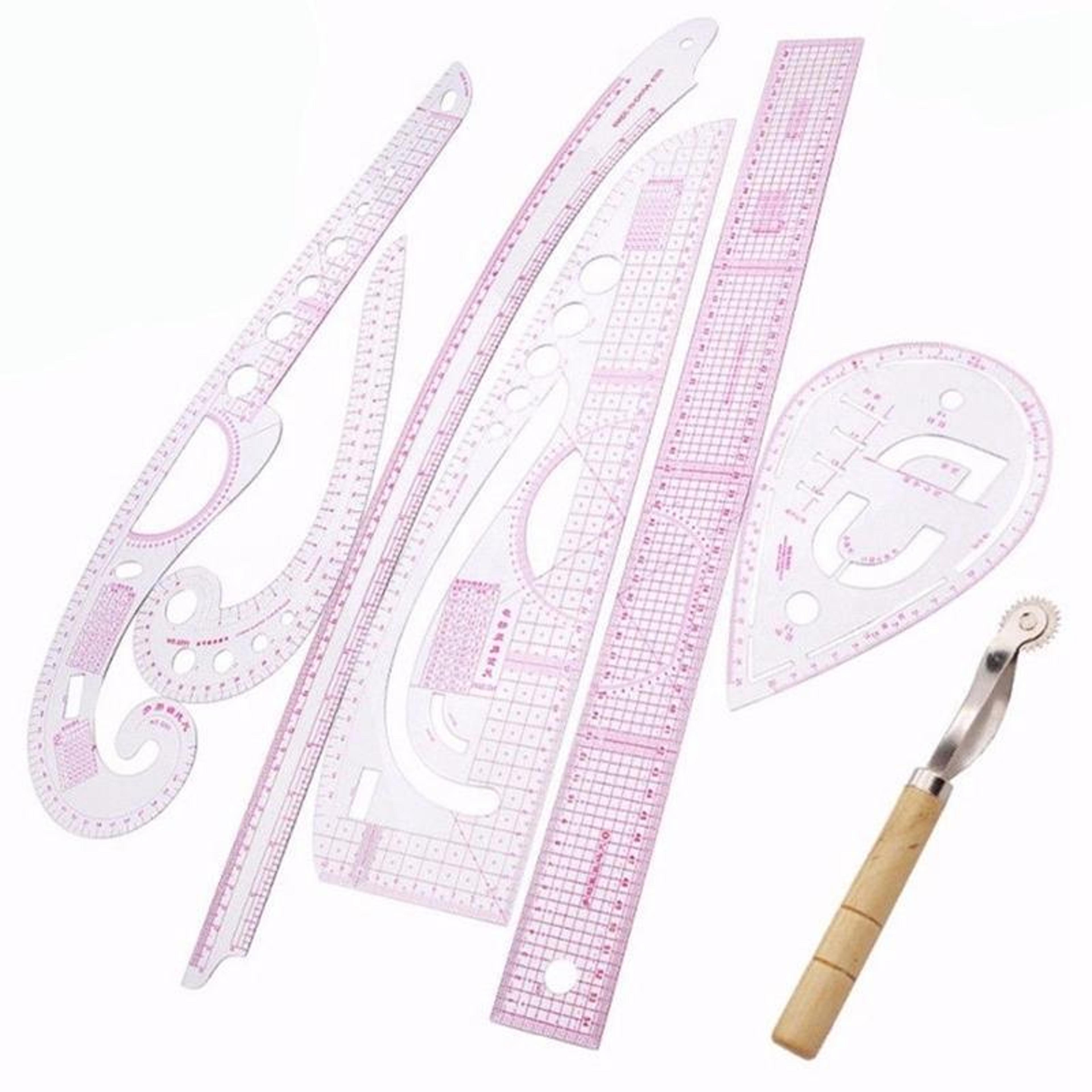 7pcs sewing curve ruler set for tailoring, pattern drafting & fashion design