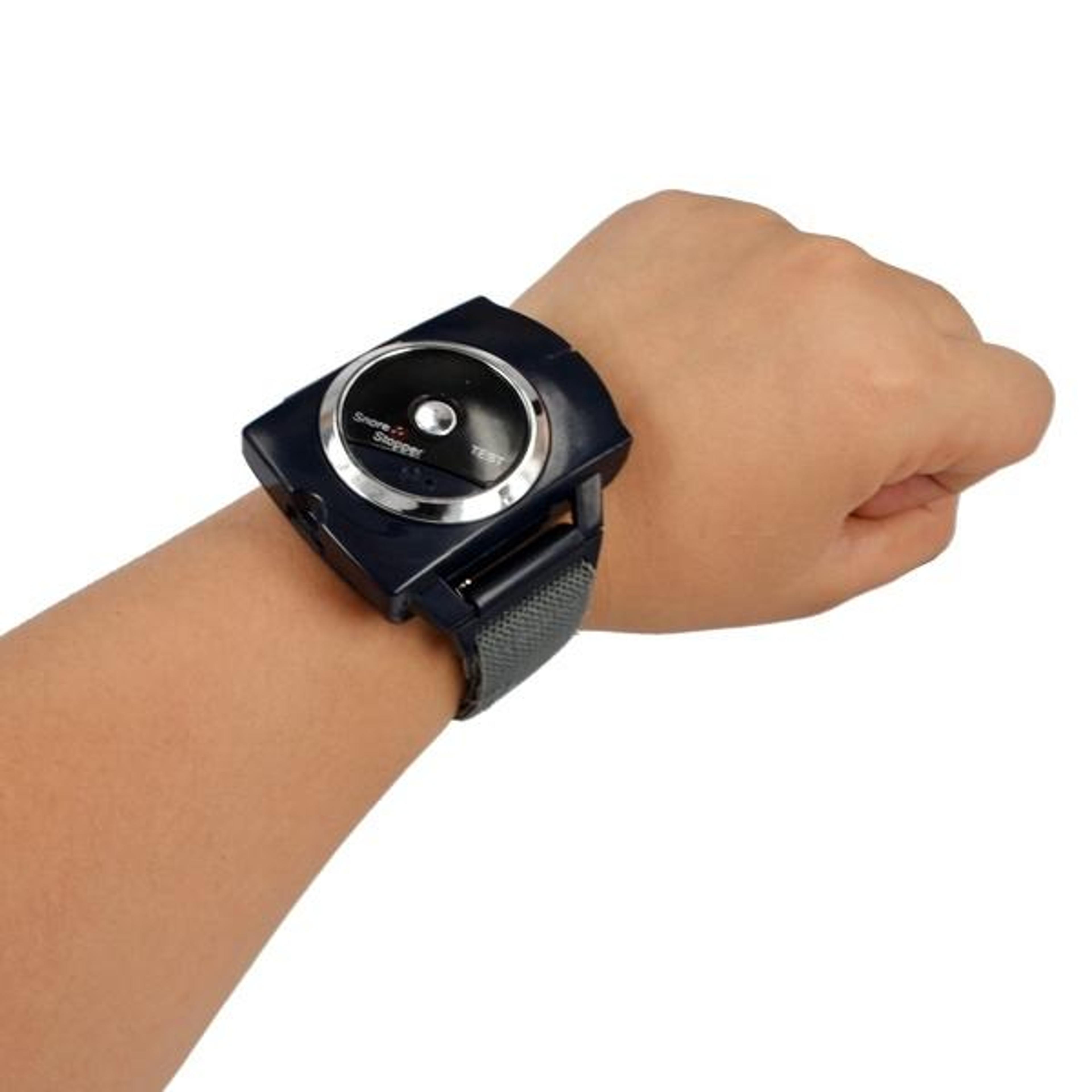 smart snoring relief device wristband with infrared biofeedback therapy