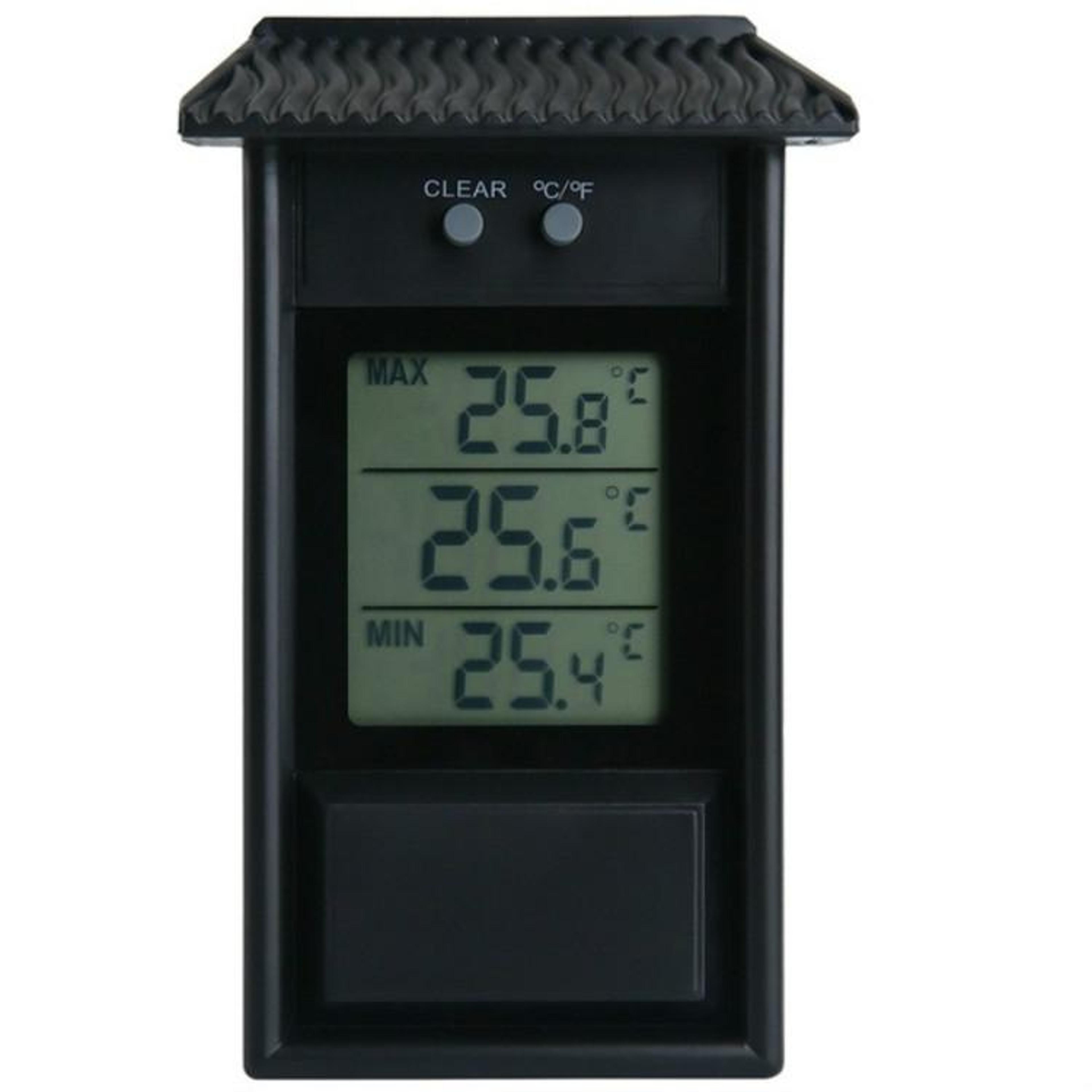 eaves roof outdoor waterproof thermometer for garden, patio & refrigerator temperature monitoring