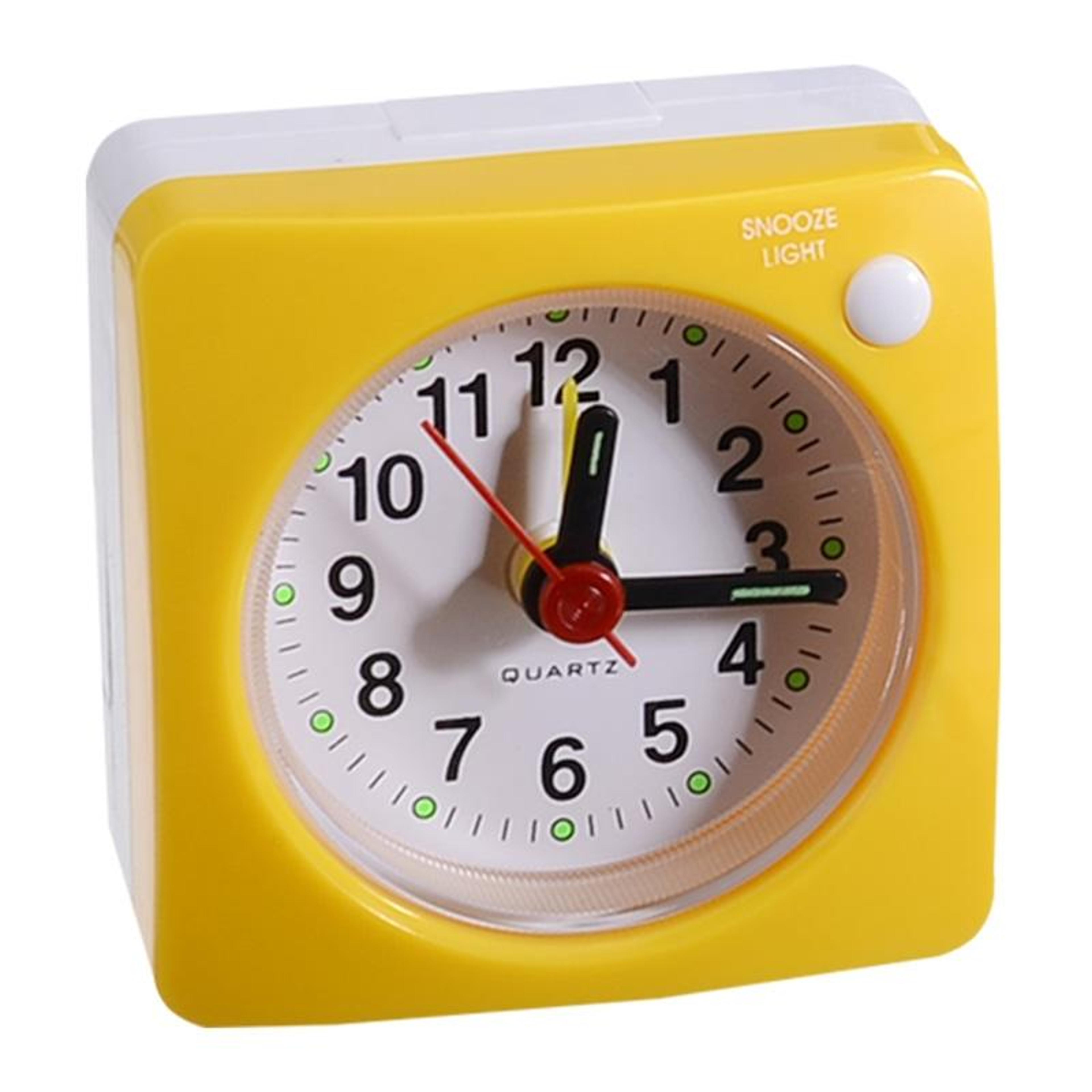 silent glow bedside alarm clock with night light for bedroom & kids