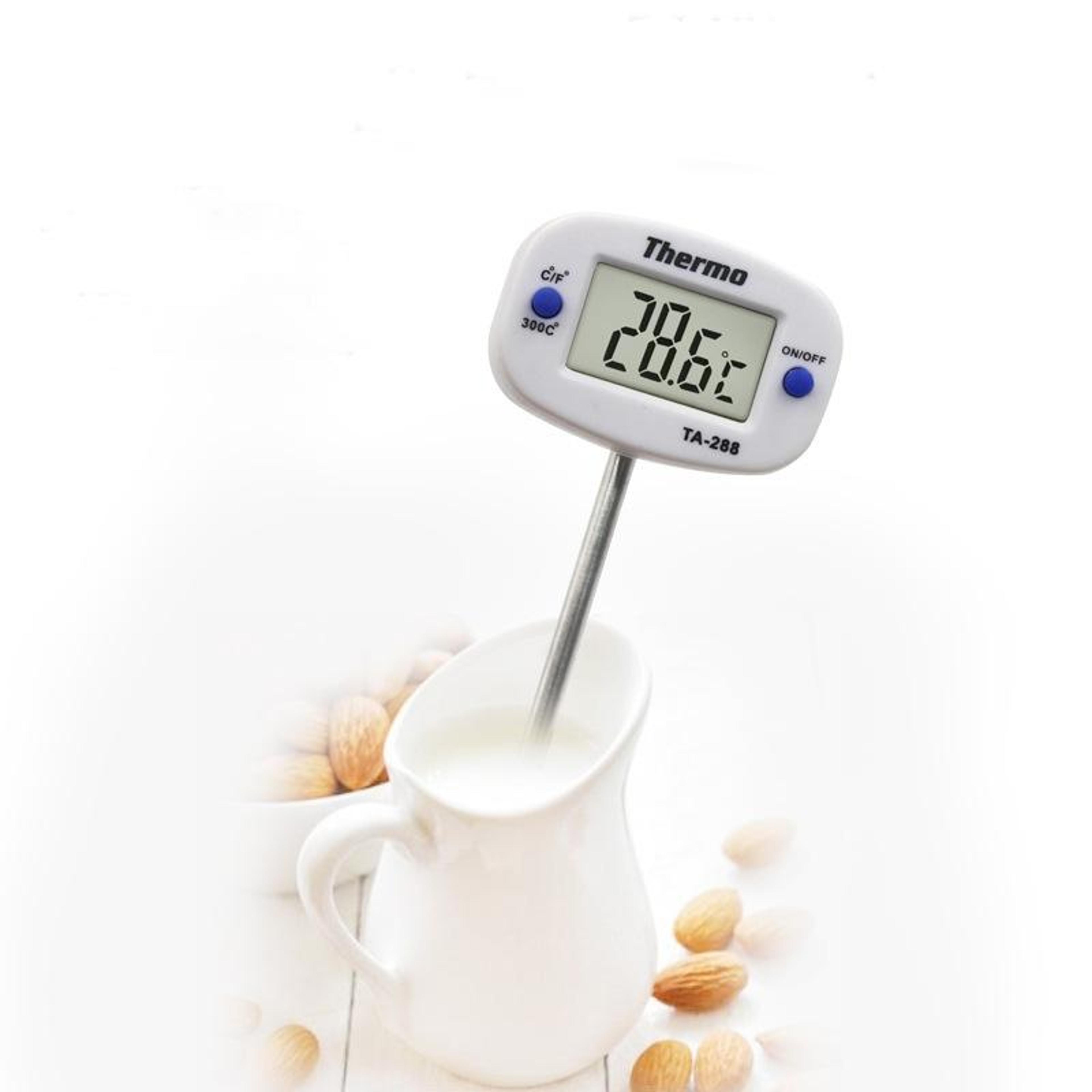 smart digital food thermometer with stainless steel probe for kitchen cooking & bbq