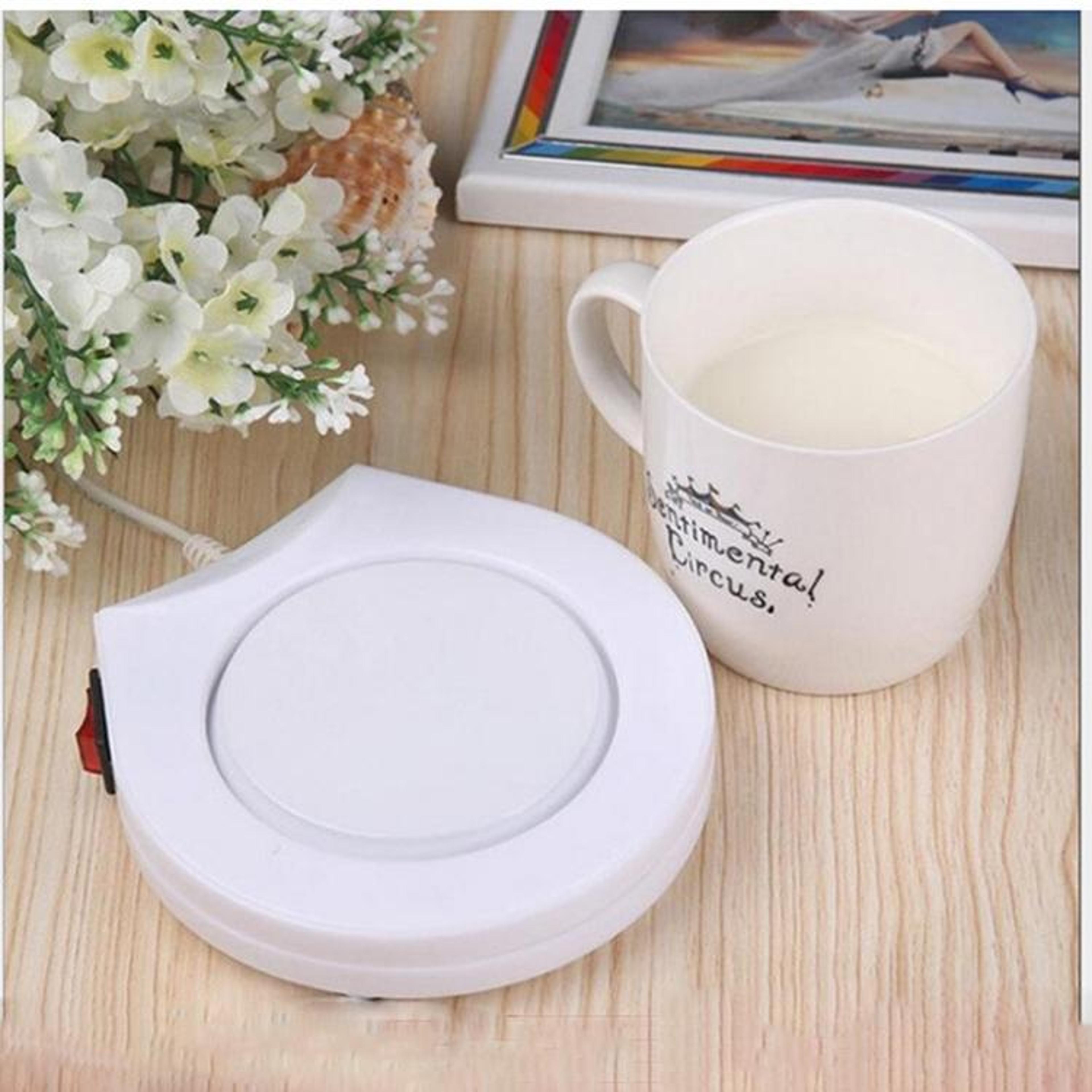 smart mug warmer coffee cup heater tray for tea, milk & hot drinks