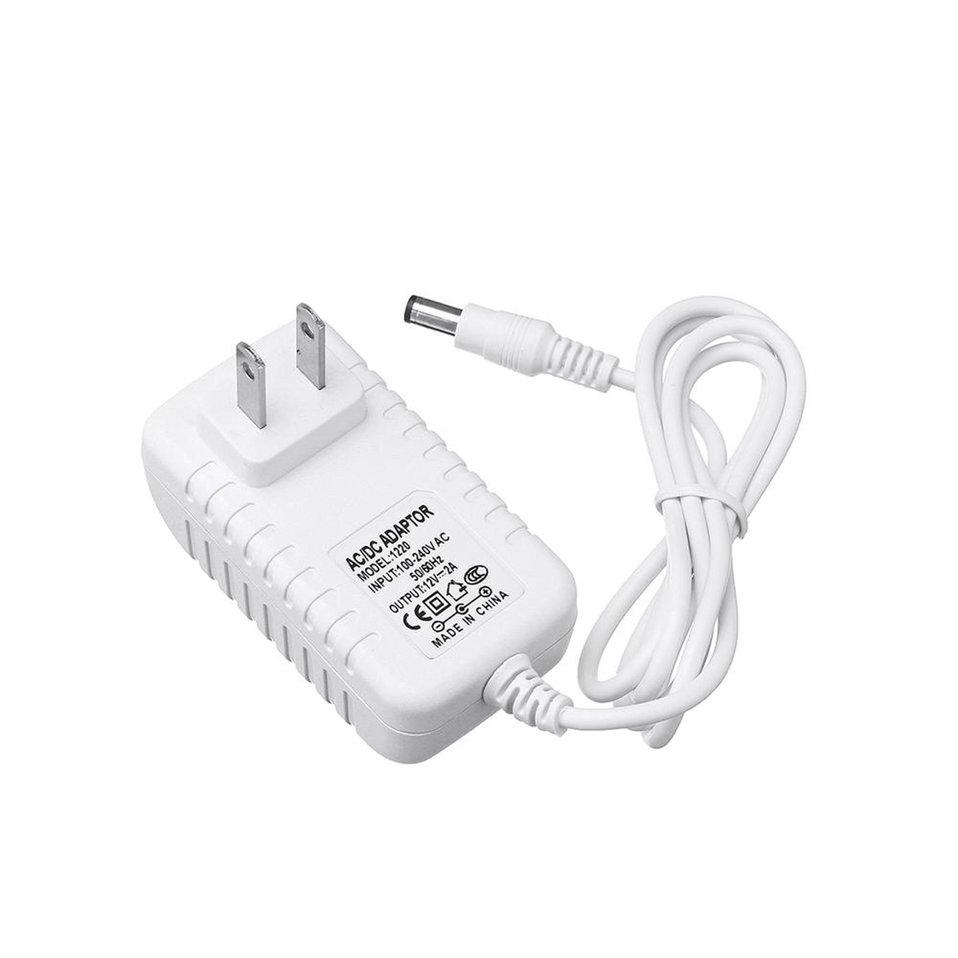 12v 2a led power adapter with 5.5 x 2.1mm dc plug for led strip lights us plug