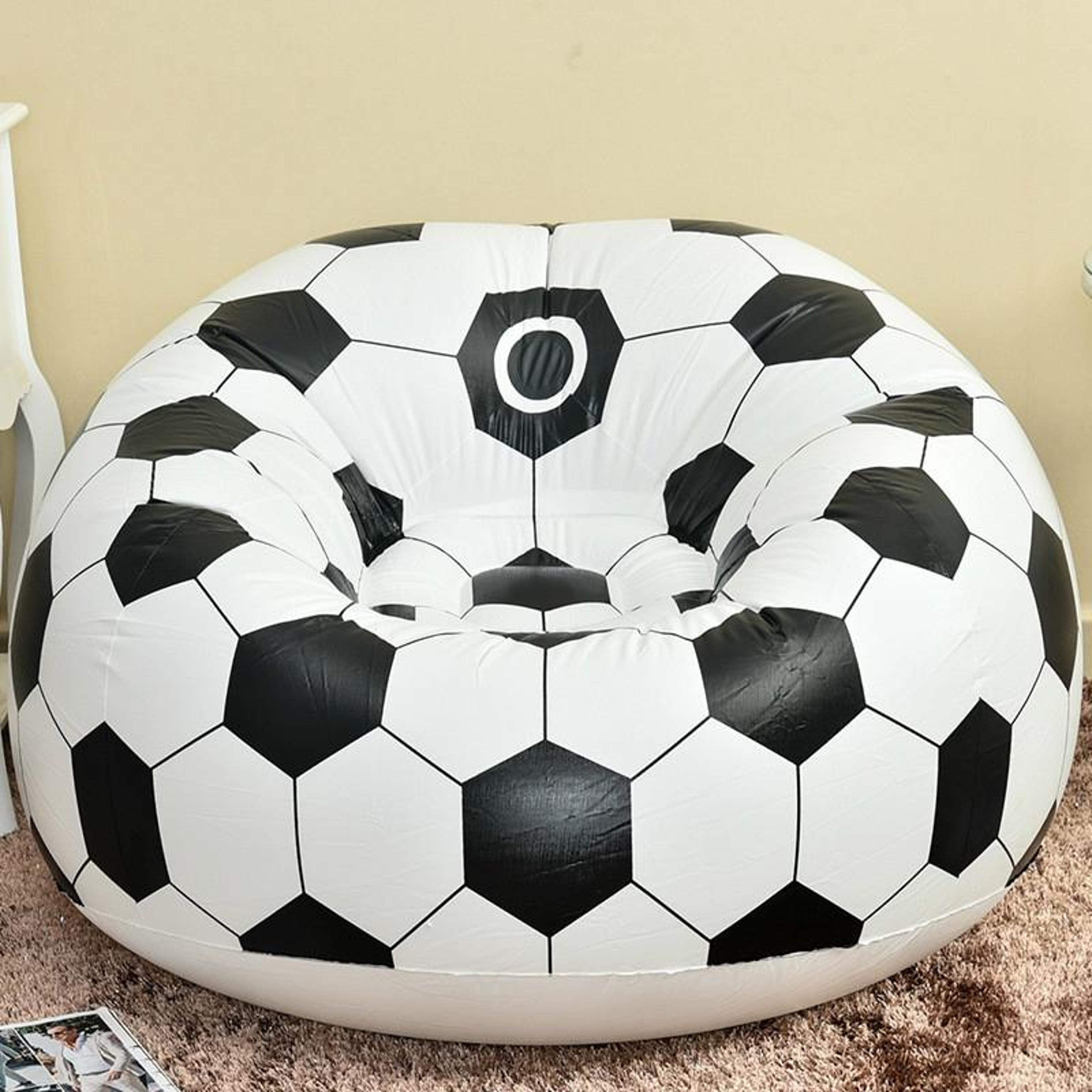 inflatable sports lounge chair sofa with foot stool for indoor outdoor relaxation
