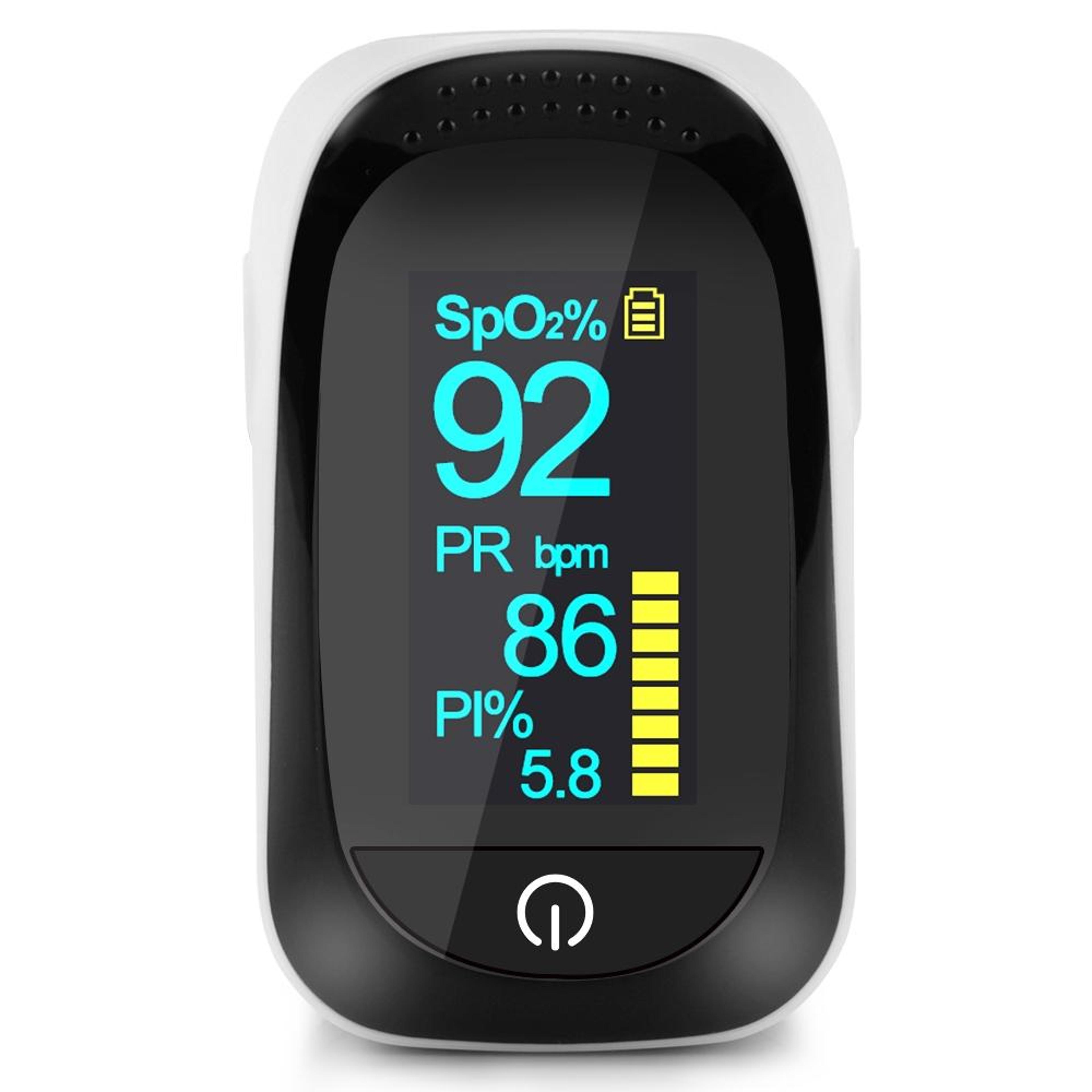 a2 fingertip pulse oximeter with oled display & accurate spo2 blood oxygen monitor