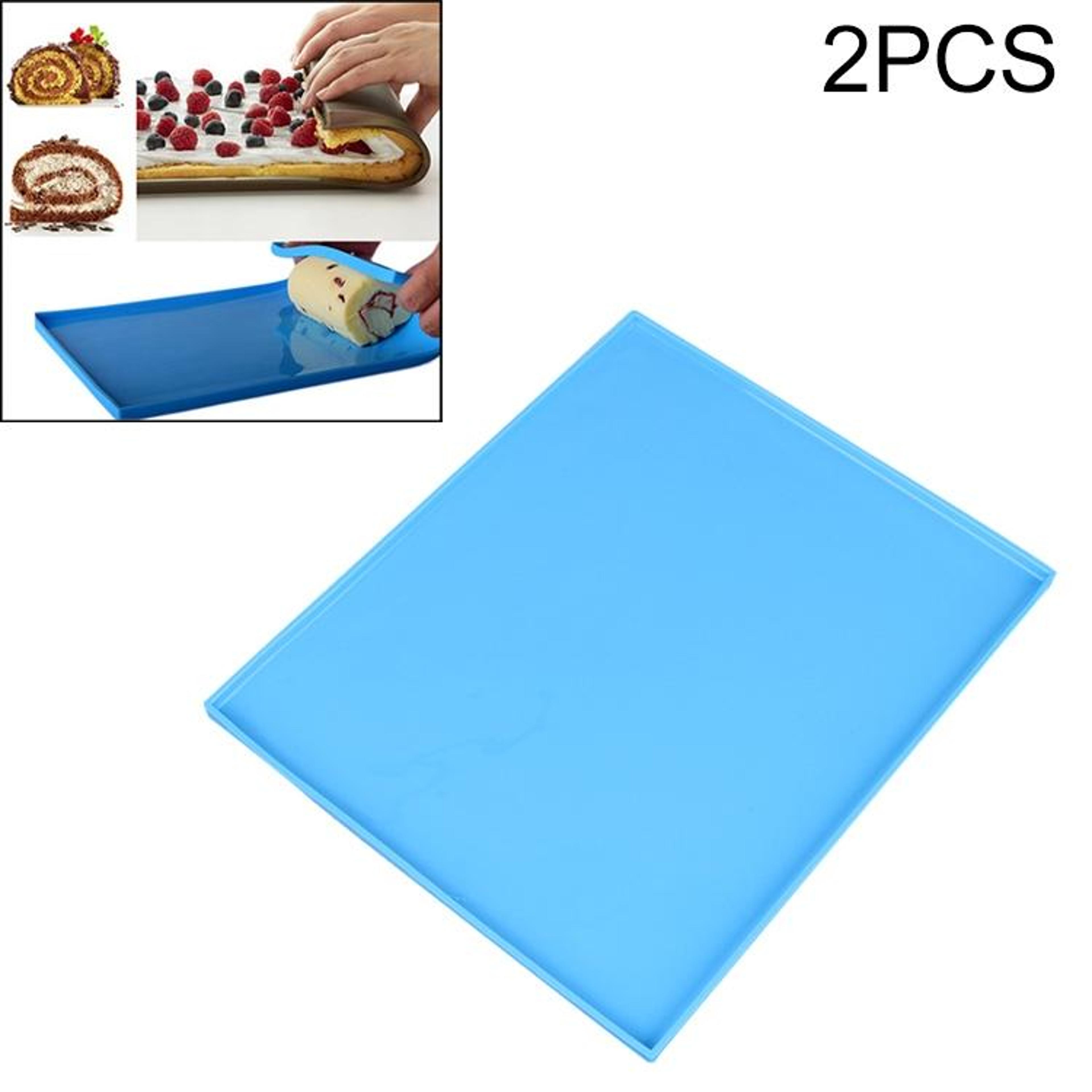 2pcs silicone baking mat swiss roll cake pad non-stick baking sheet for cakes & pastries