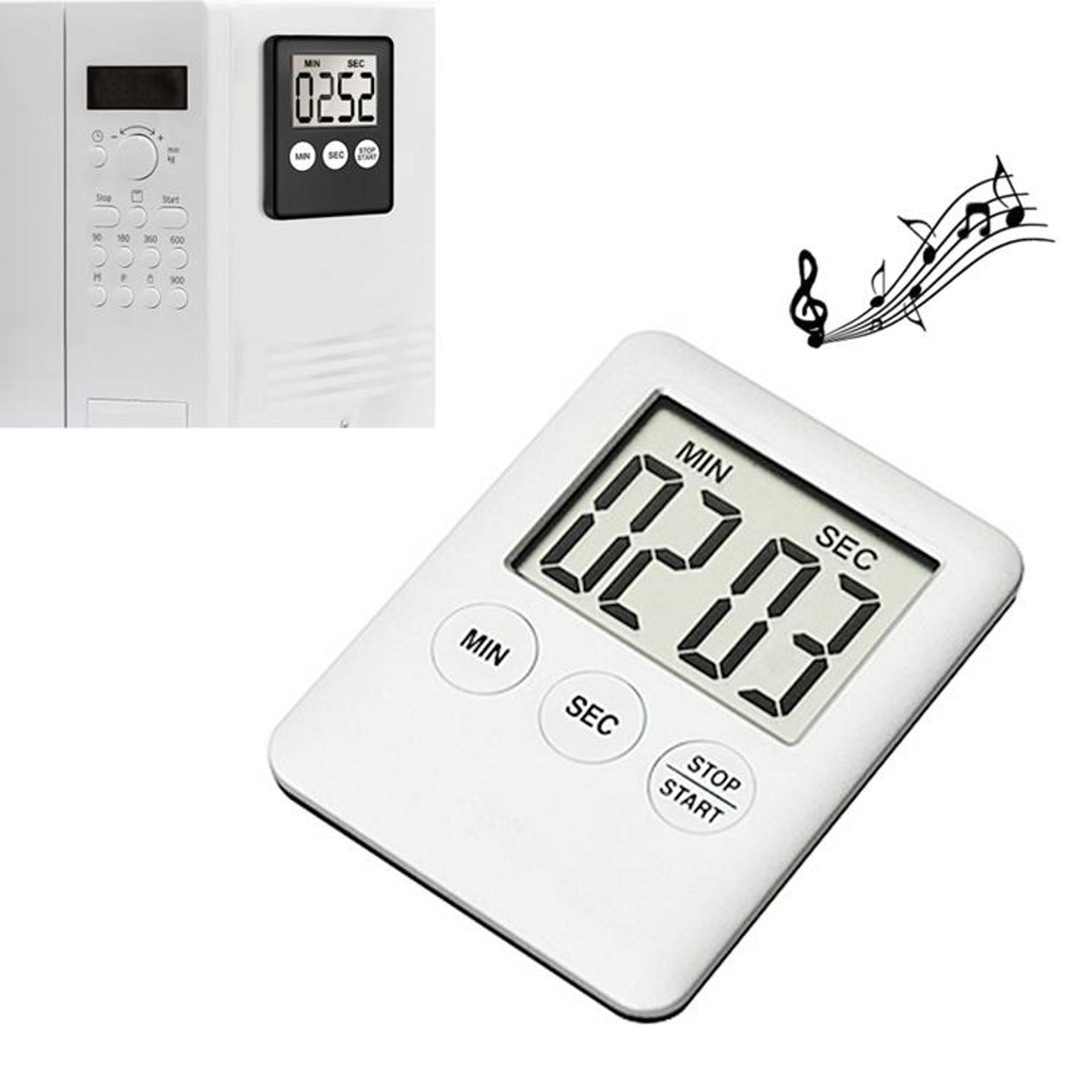 ultra slim digital kitchen timer with lcd display, magnetic back, countdown & clock function