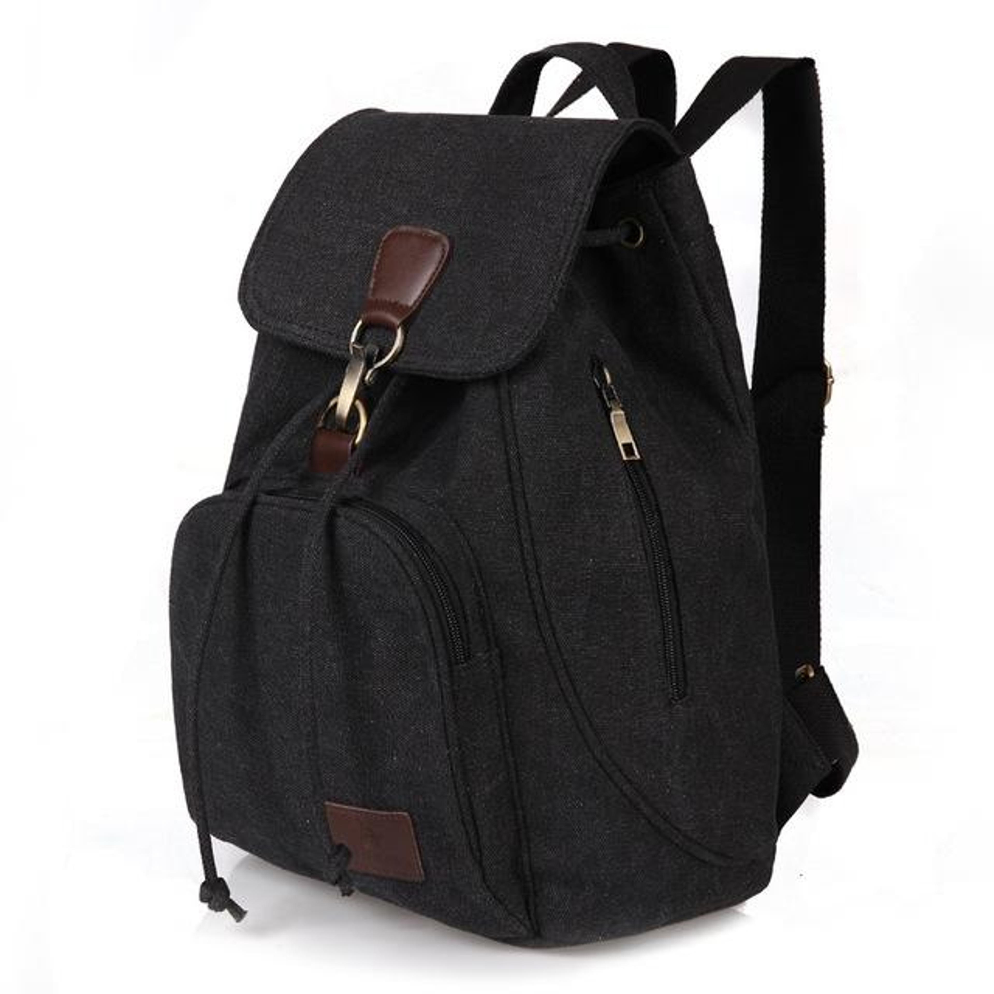 women canvas laptop backpack for students & travel lightweight school bookbag