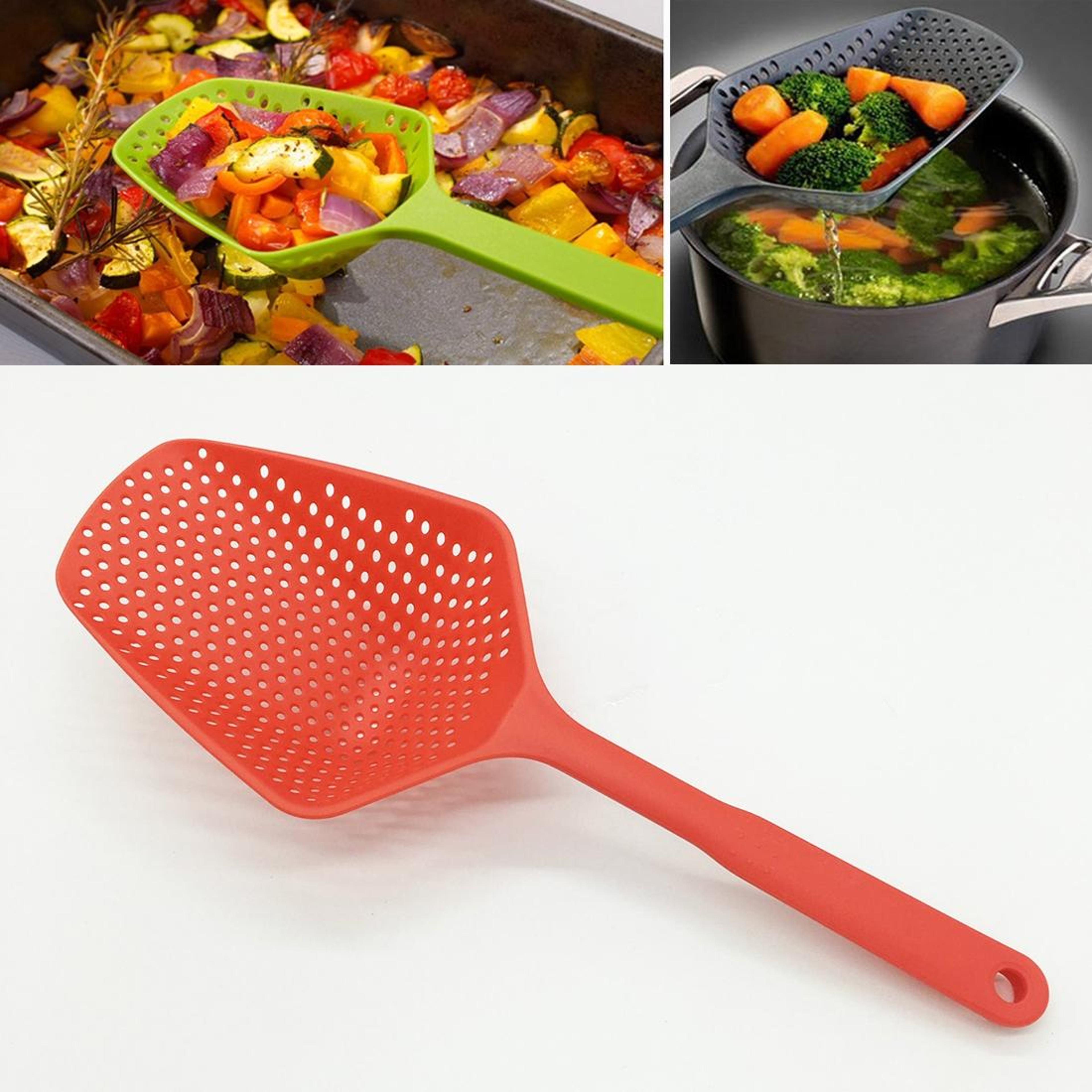 multi purpose kitchen colander scoop drain shovel for pasta, ice & vegetables