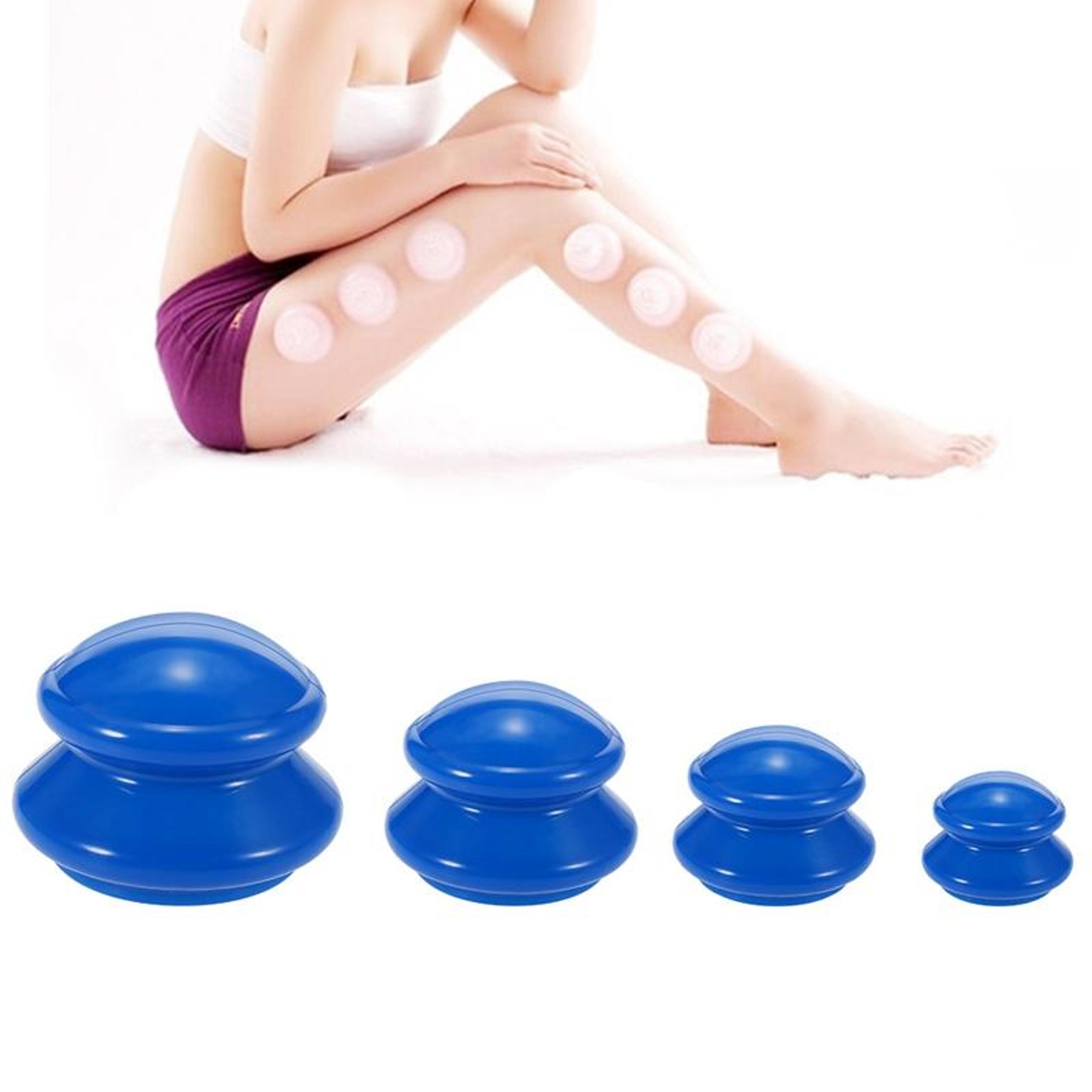 4 cup silicone cupping therapy set for cellulite massage and muscle relief