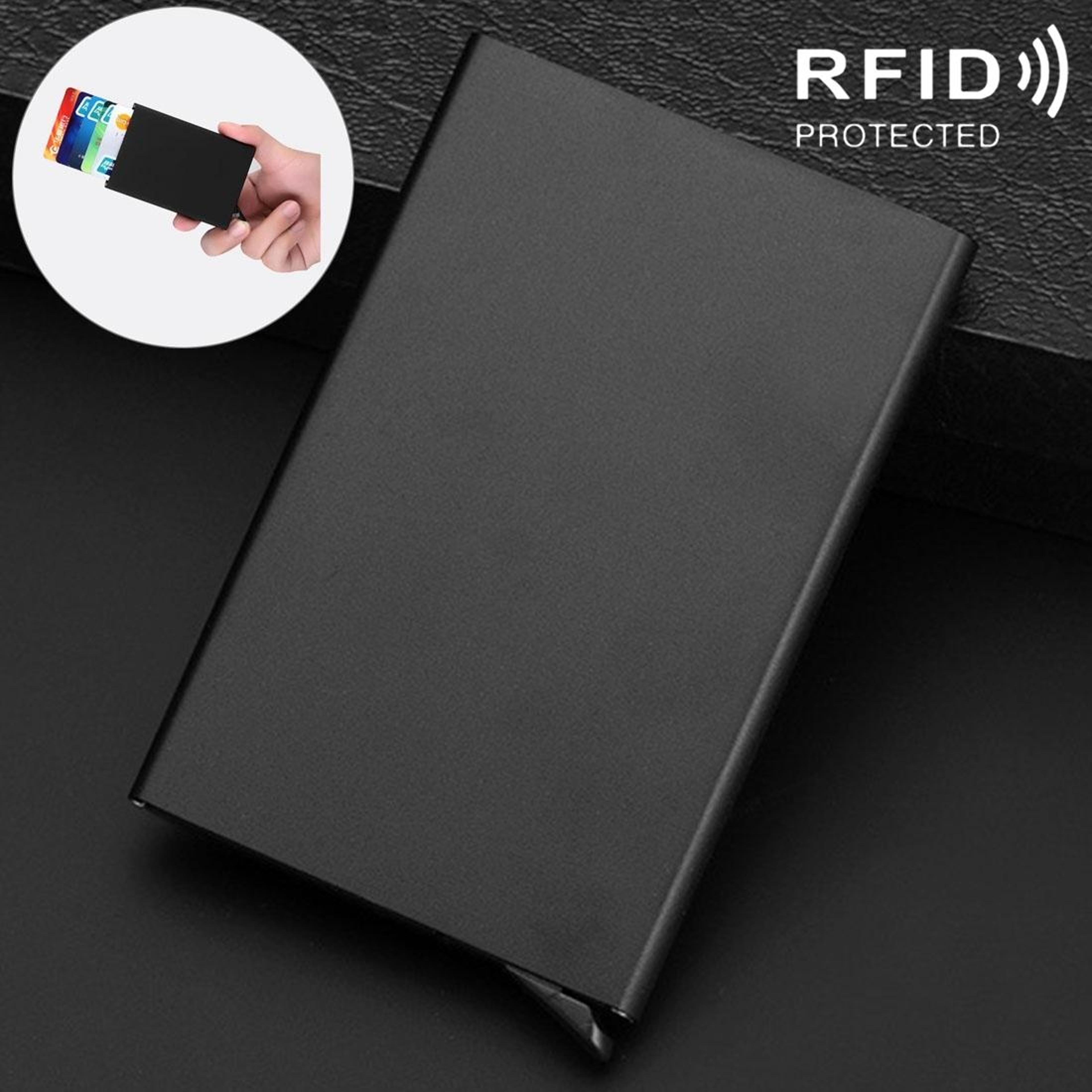 slim pop up business card holder rfid blocking credit card case for professionals