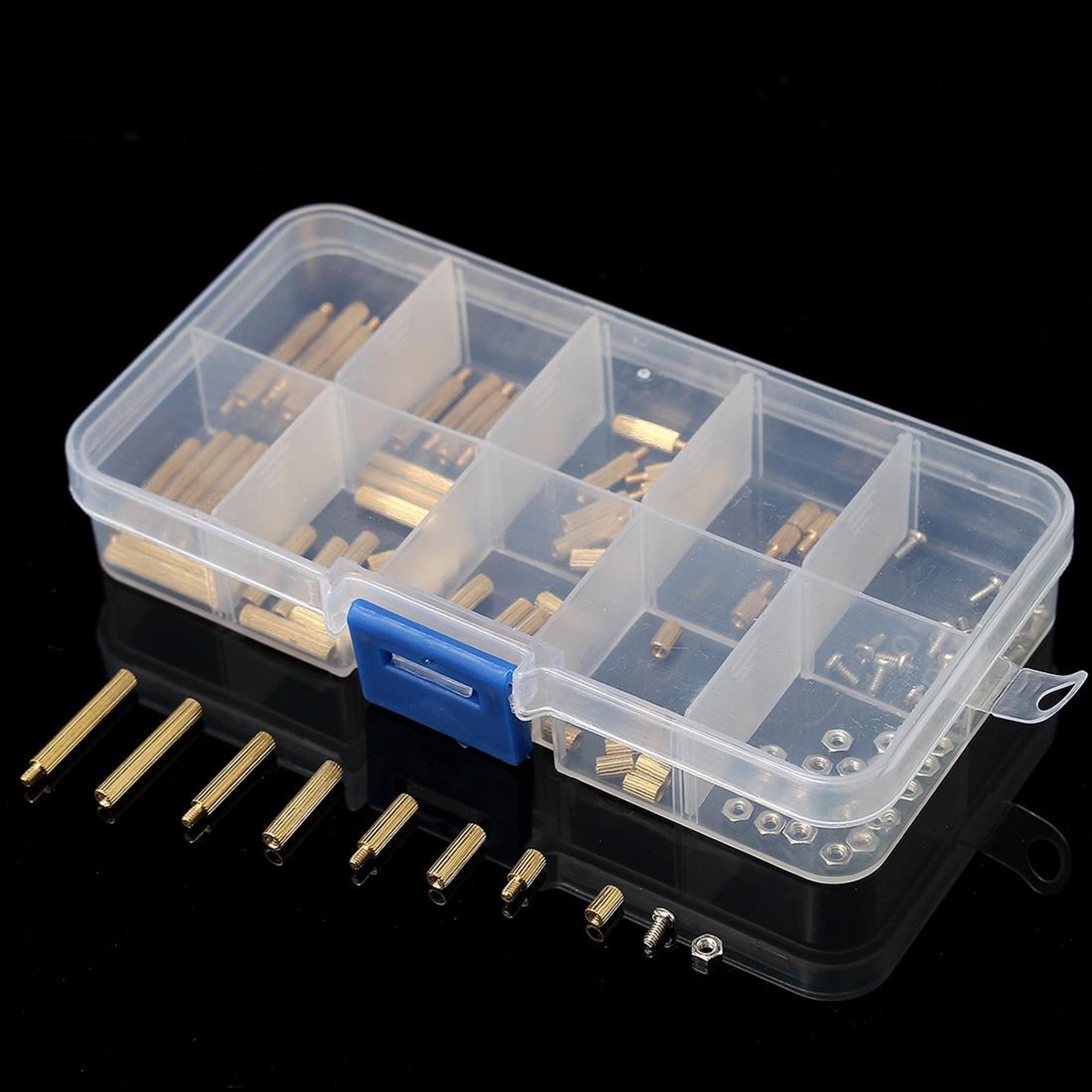 120pcs brass standoff kit m2 knurled male female spacer set for pcb and electronics projects