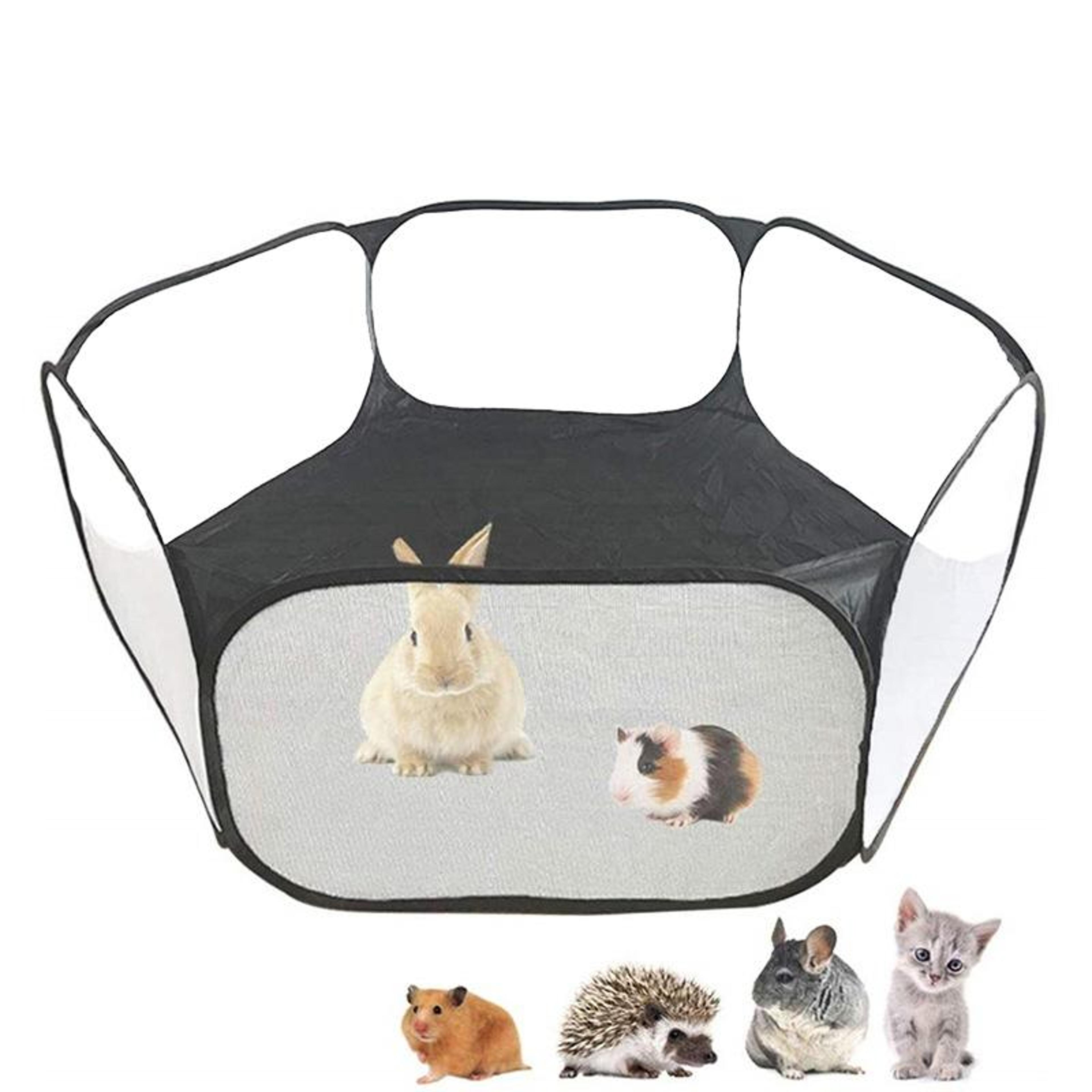 portable small animal playpen foldable indoor outdoor pet tent for rabbits, guinea pigs & hamsters