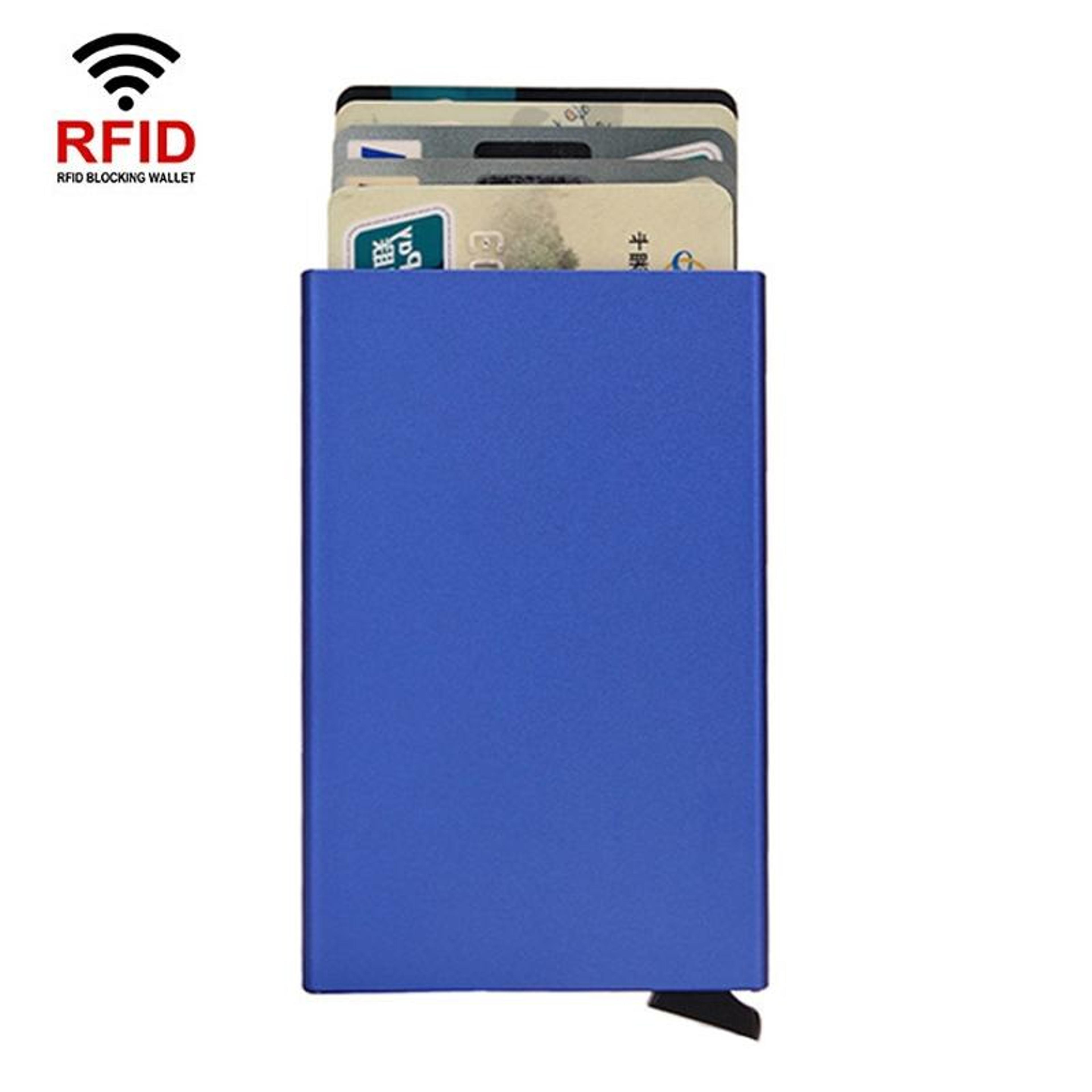 rfid blocking aluminum card holder wallet slim metal credit card case