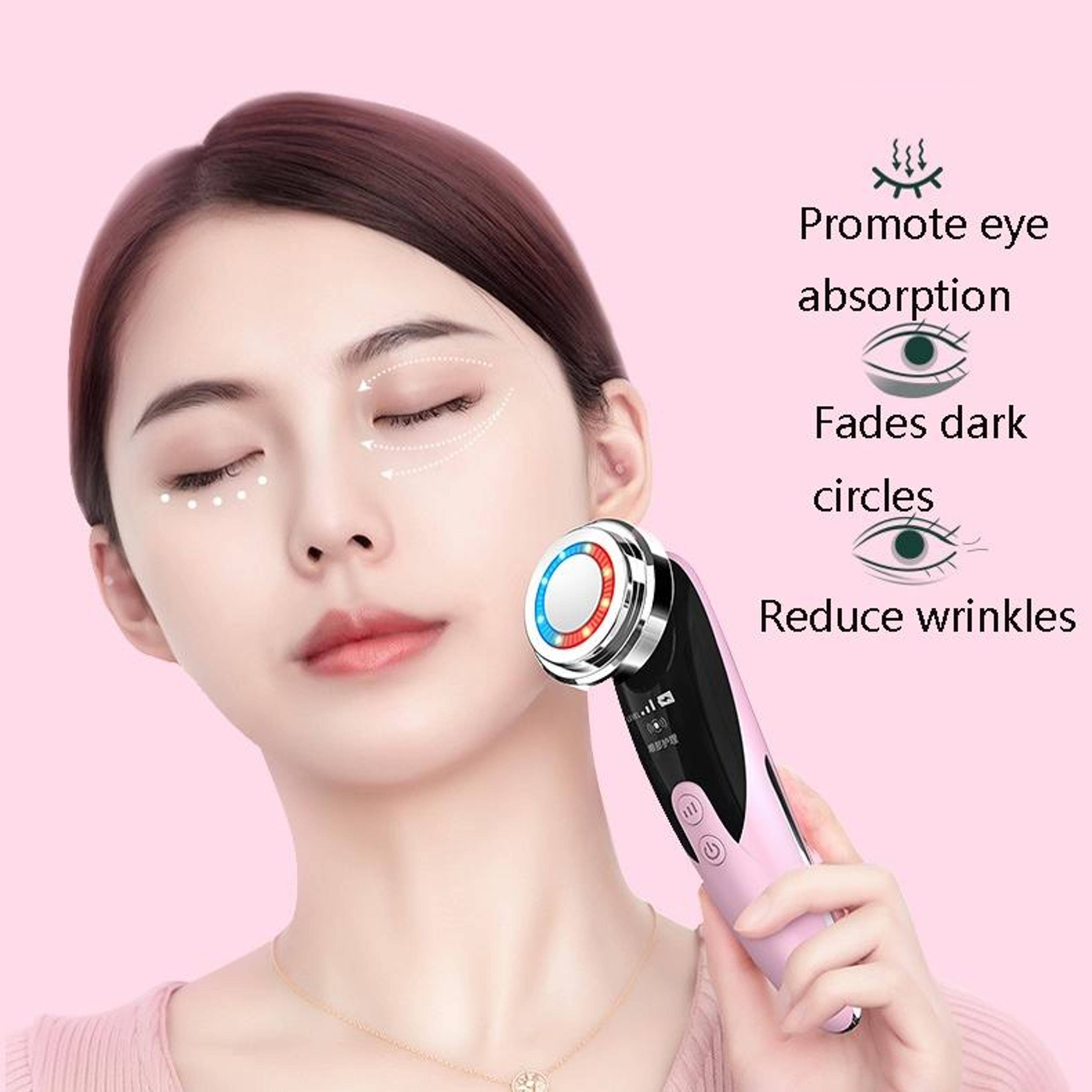 ultrasonic facial cleansing device with ion therapy & led skin massage
