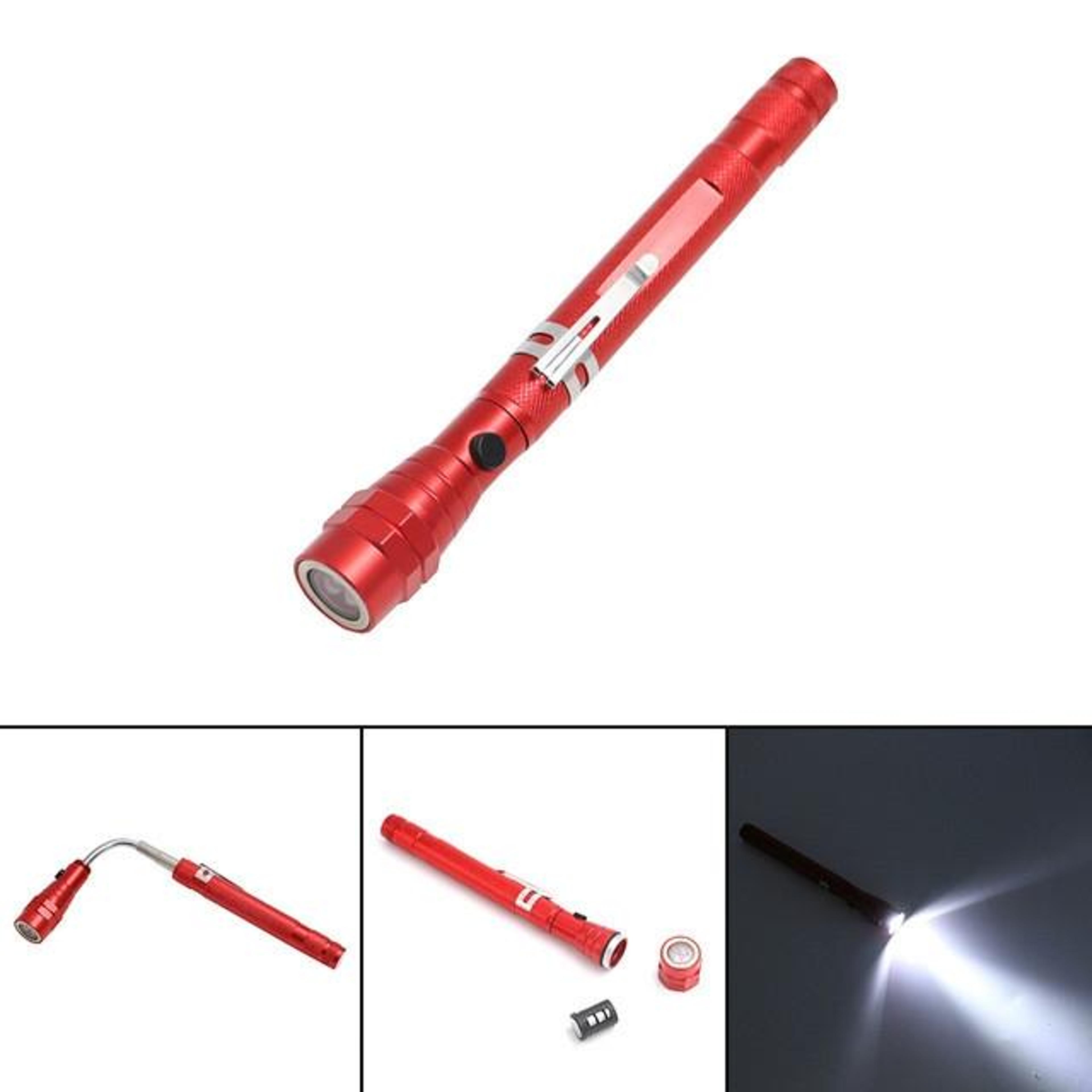 magnetic telescopic led flashlight set for camping, fishing & pickup tasks