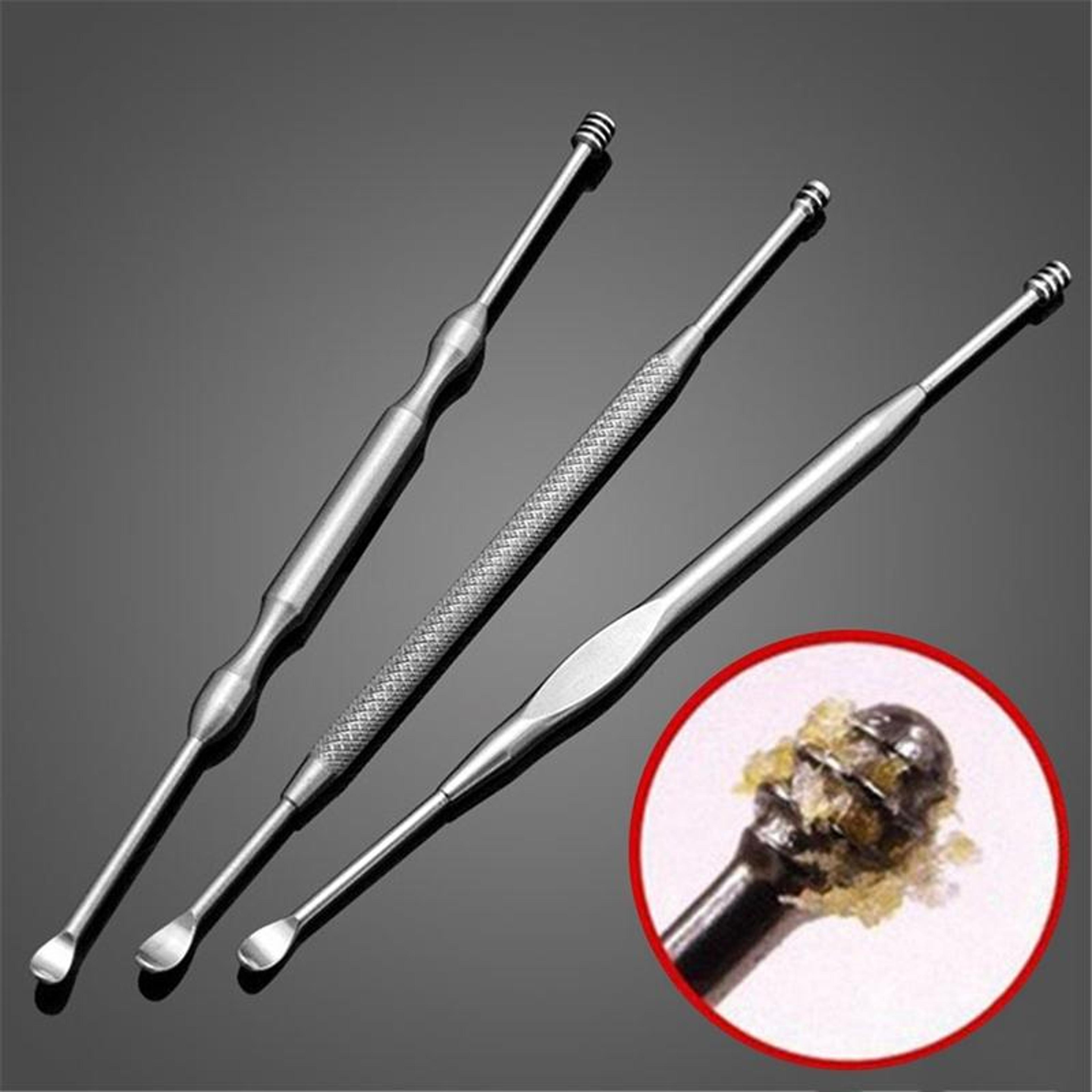 precision stainless steel ear cleaning kit 3pcs reusable earwax removal tool set