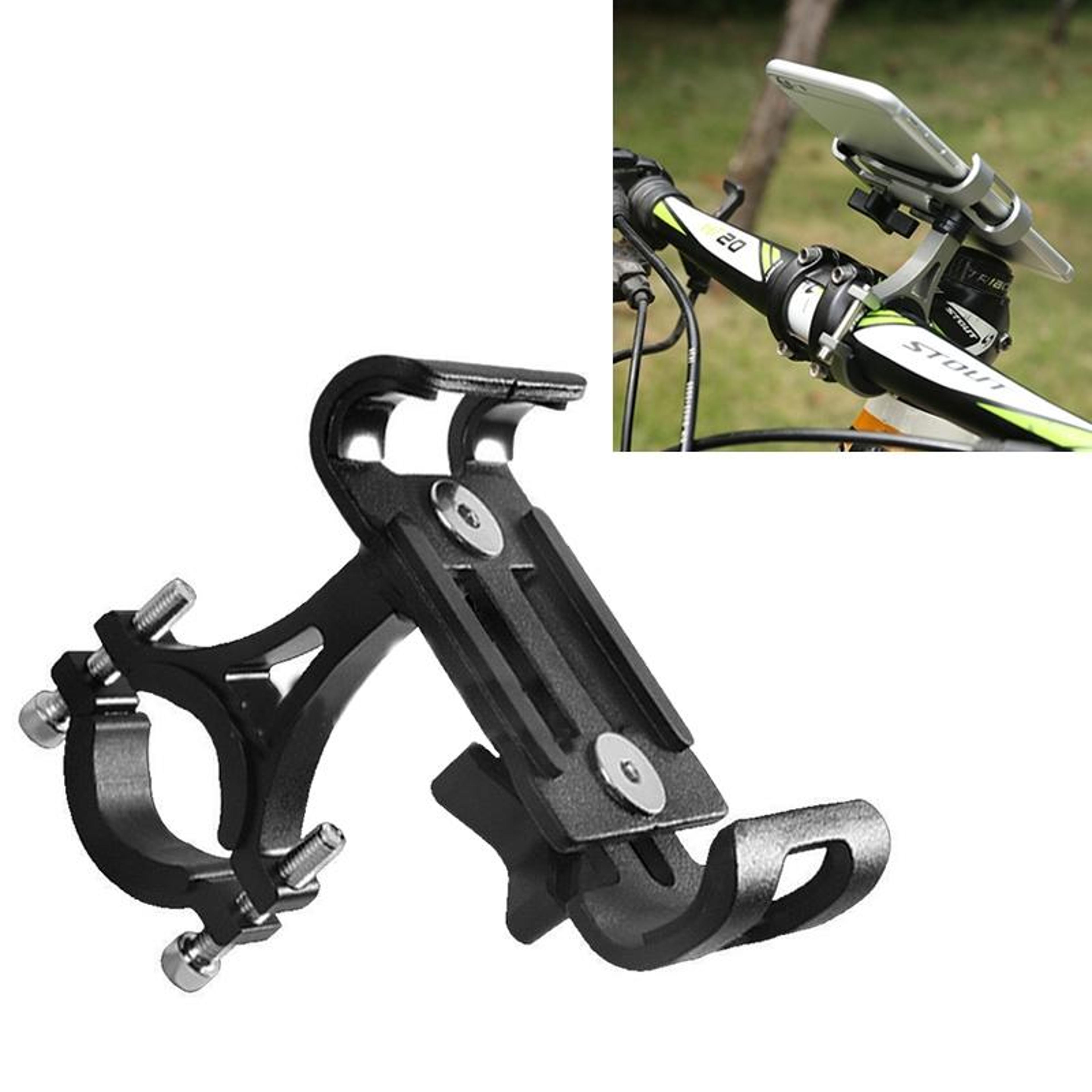 360 secure motorcycle phone mount aluminum bike handlebar holder for 3.5-6.5 inch smartphones