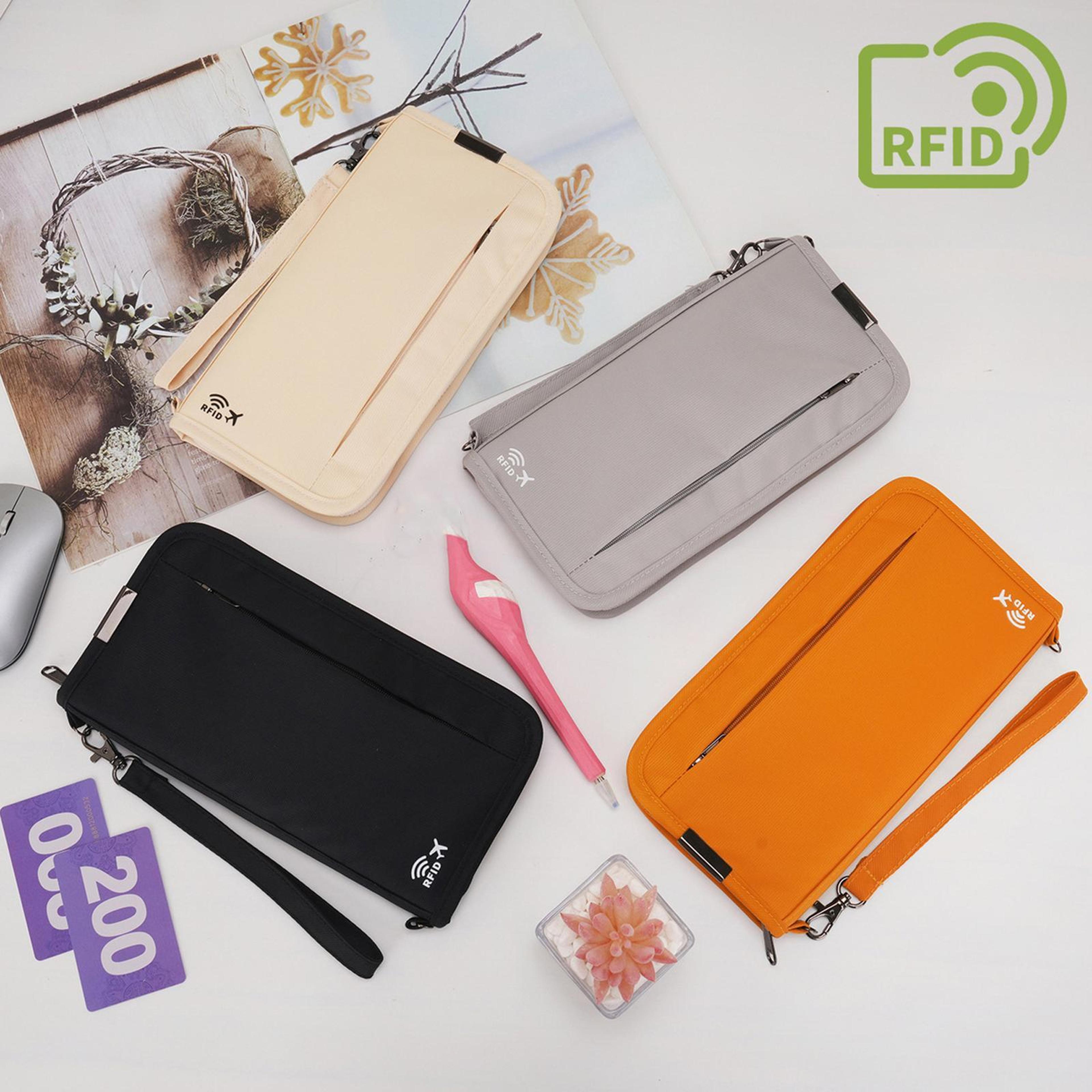 rfid passport holder travel wallet & document organizer