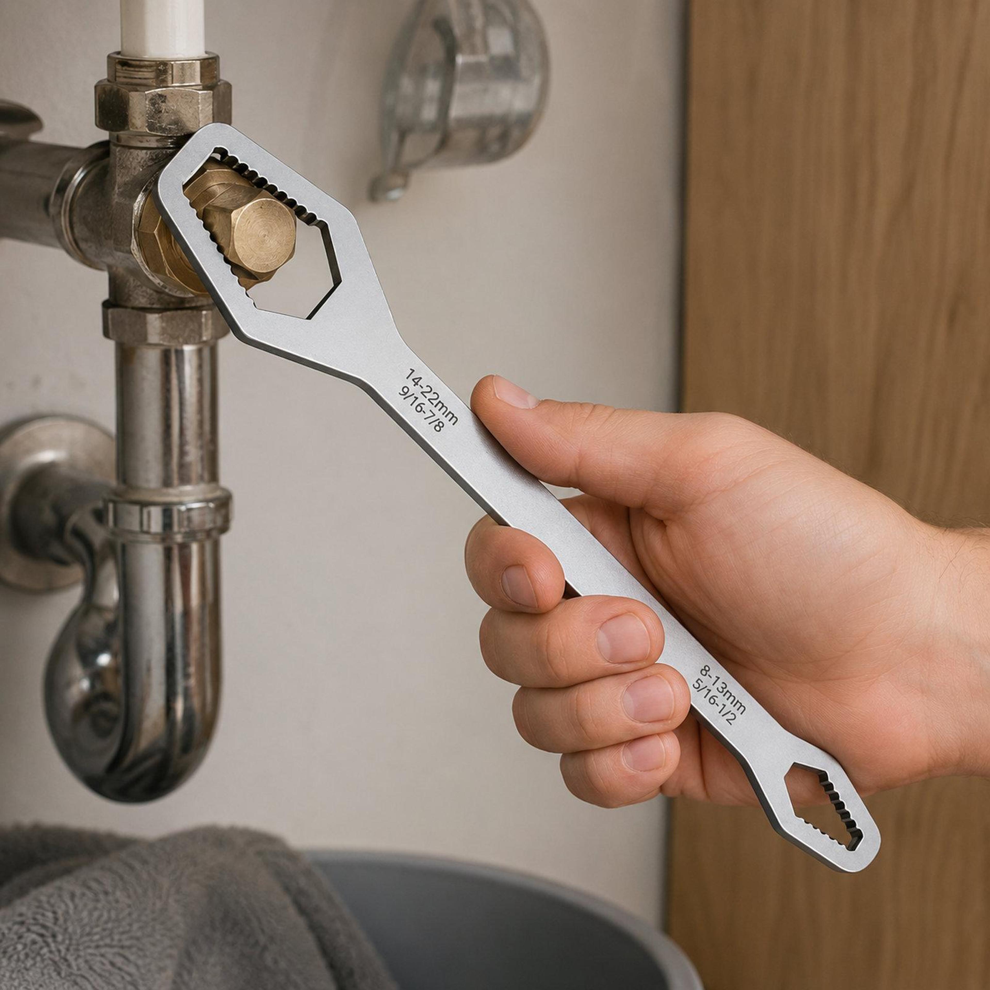 universal self-tightening wrench 8-24mm adjustable spanner for auto, plumbing & home repair