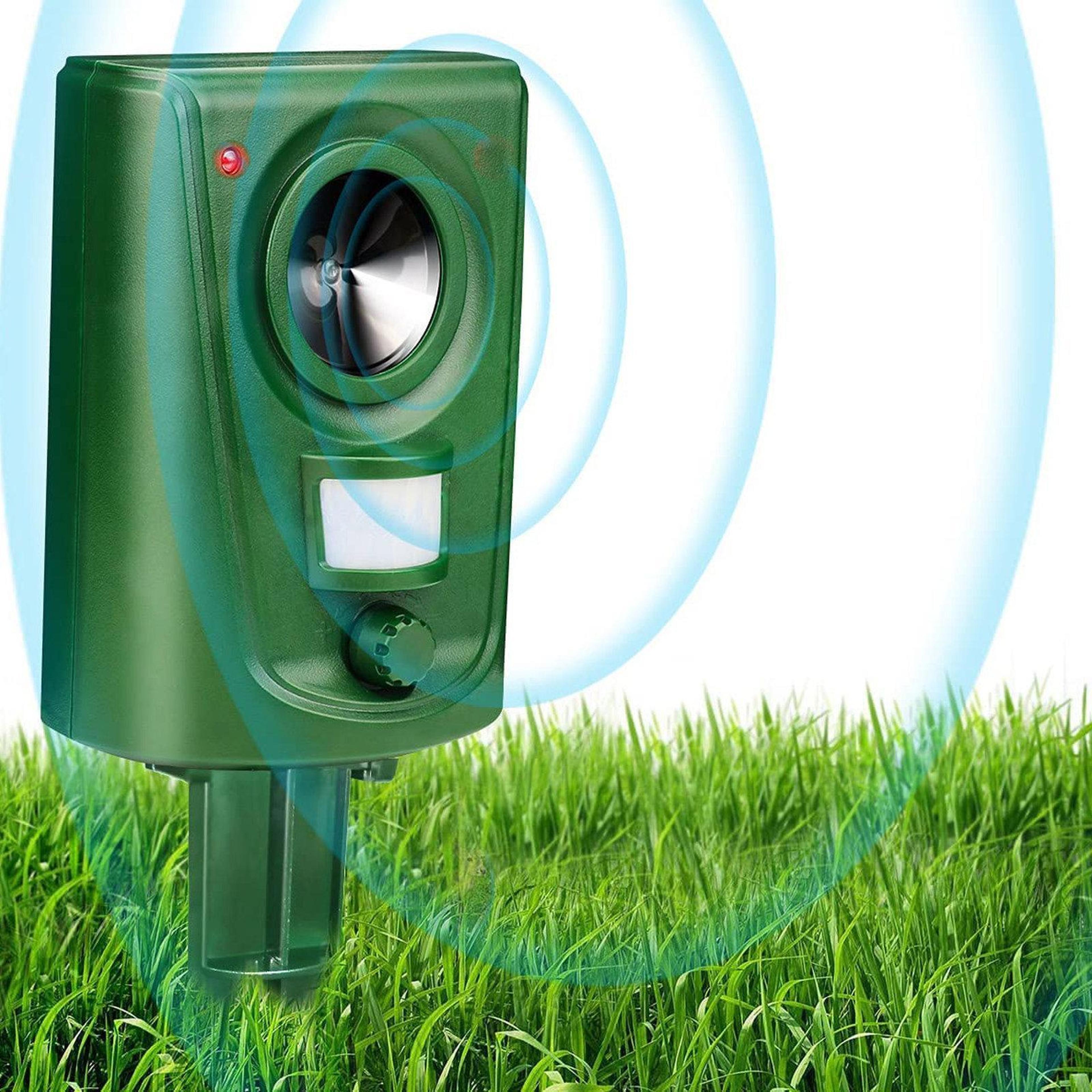ultrasonic animal repeller waterproof outdoor pest deterrent for gardens & yards