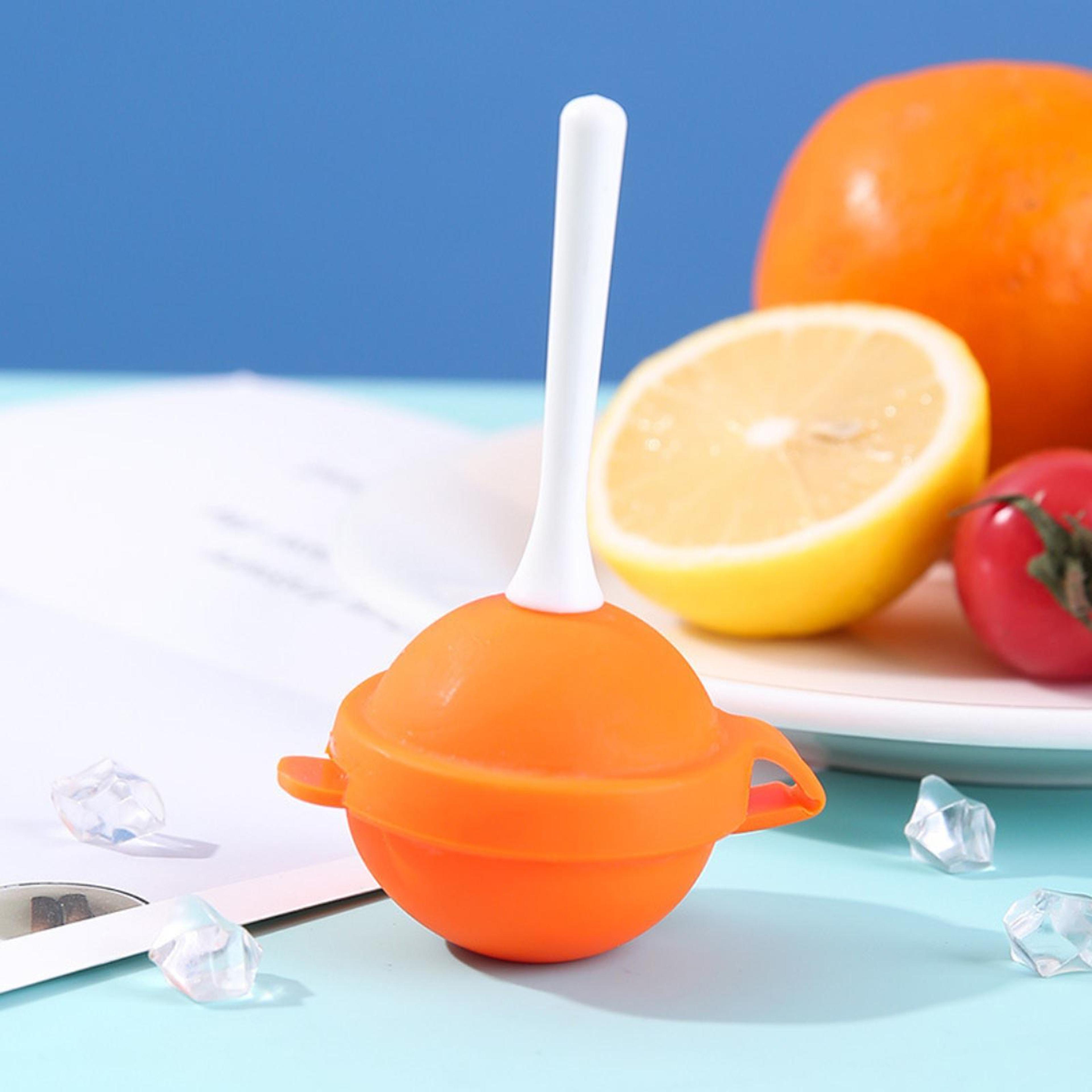 silicone baby food popsicle mold tray for homemade ice pops & frozen treats orange