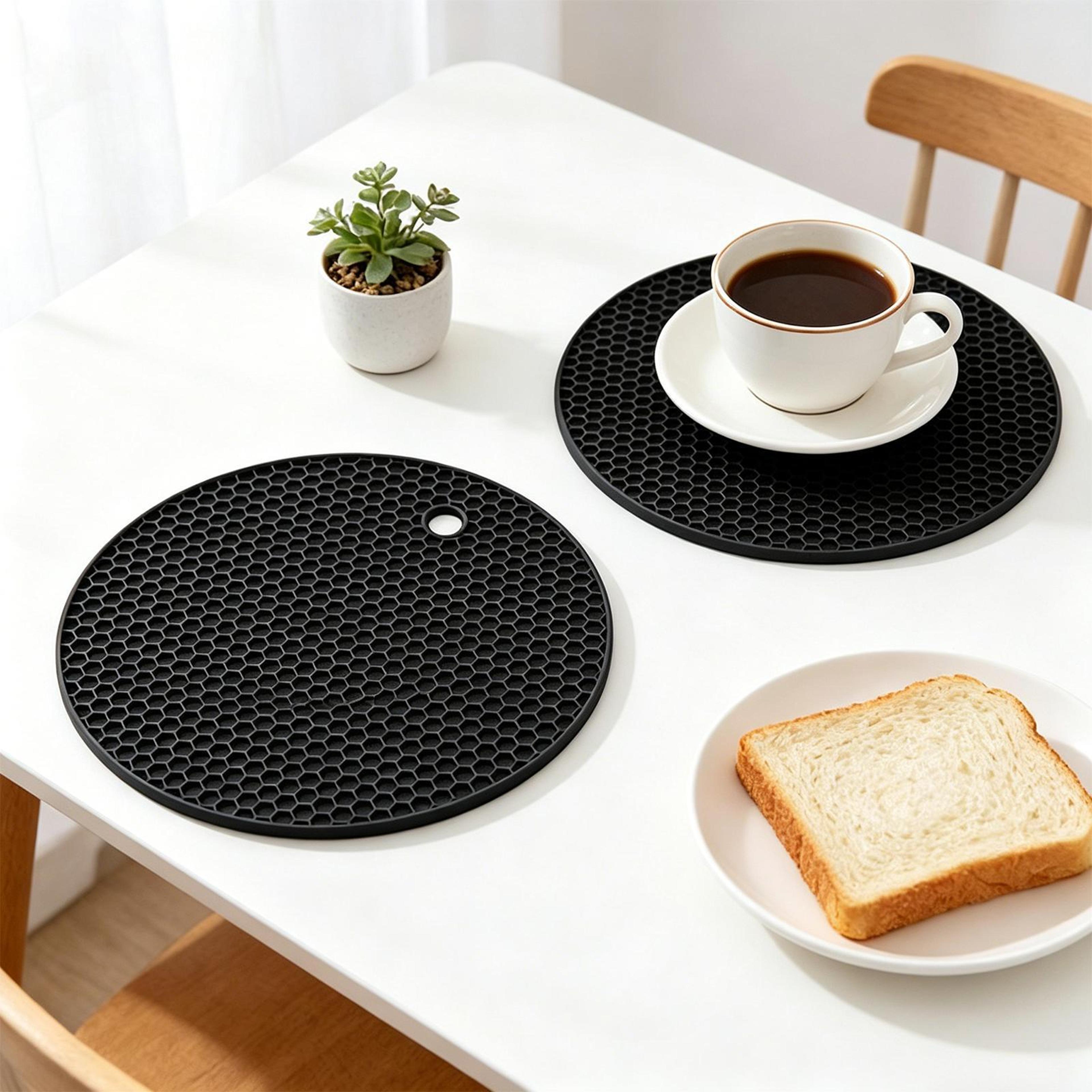 honeycomb silicone trivet placemat heat resistant non slip table protector