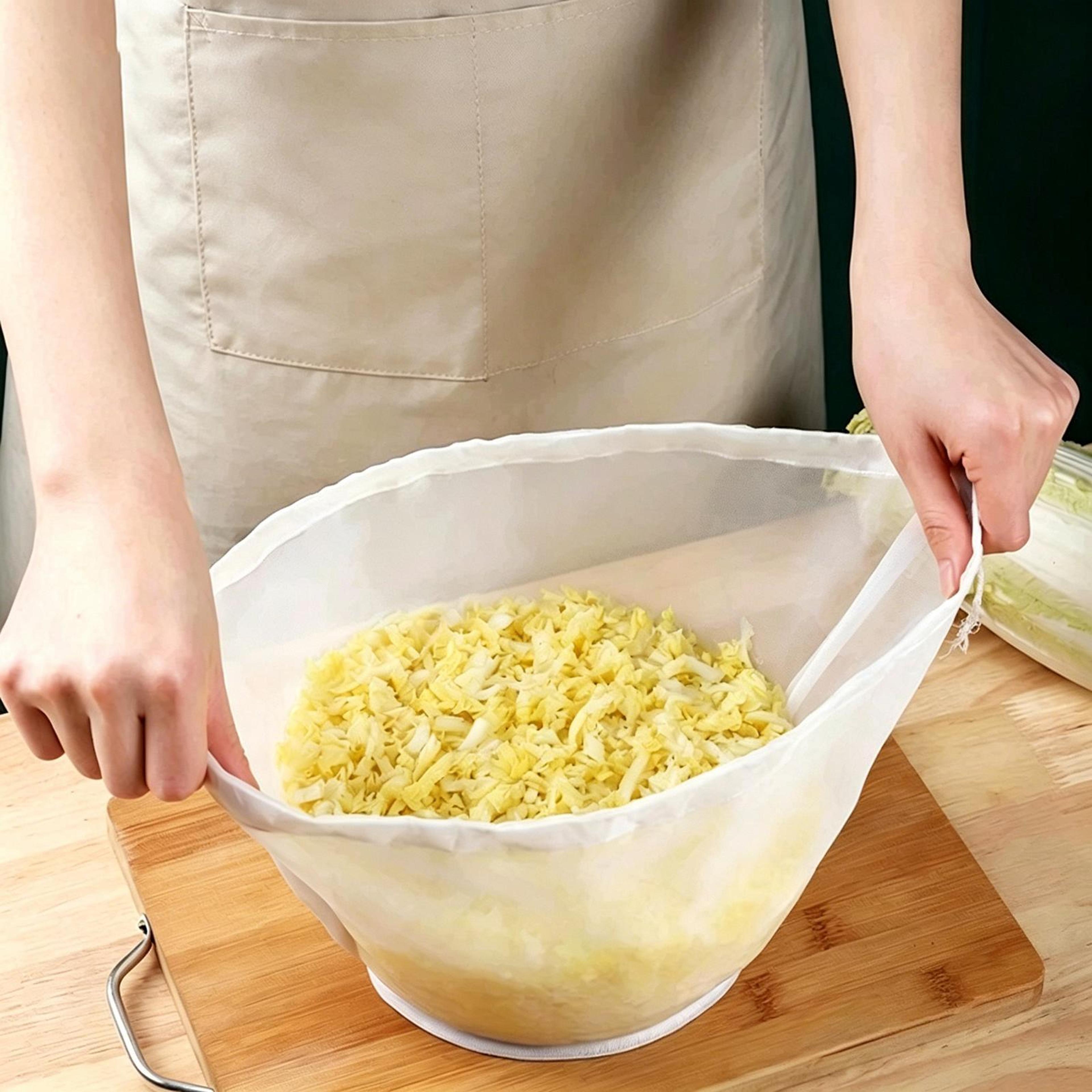 drawstring vegetable strainer bag large bowl salad dehydrator
