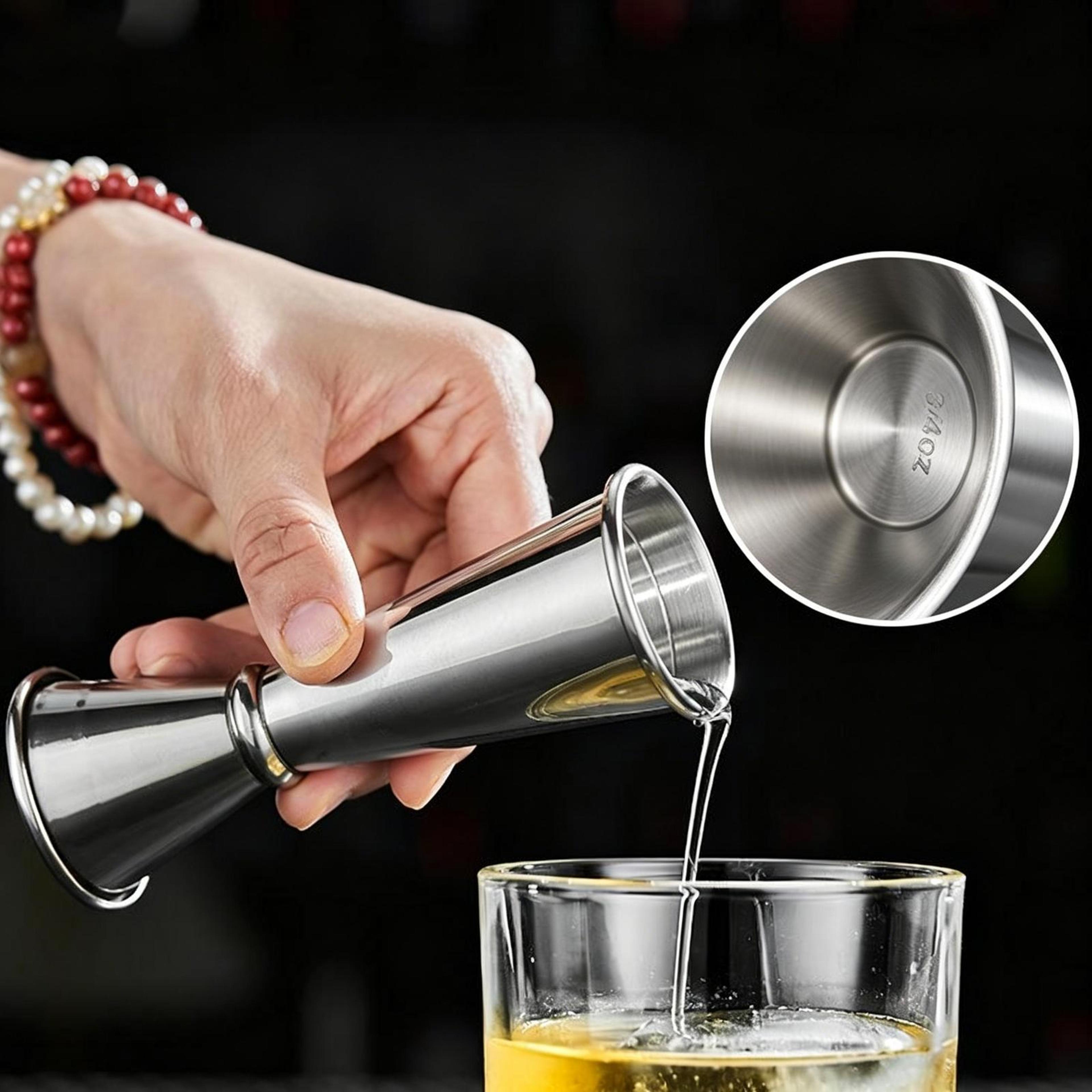 premium stainless steel cocktail jigger 30/60ml double-sided measuring cup