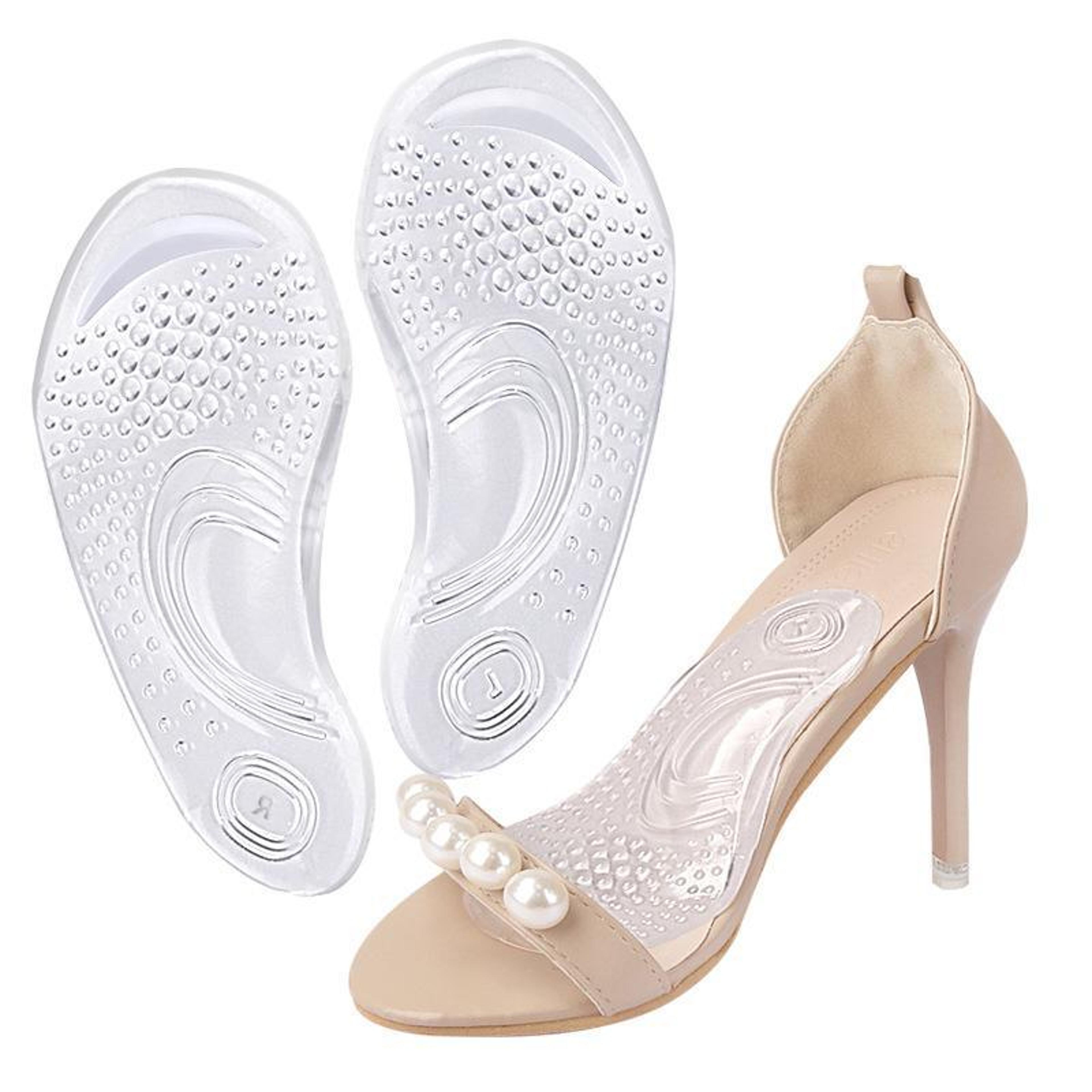 arch support insoles for high heels, shock absorbing silicone half insoles